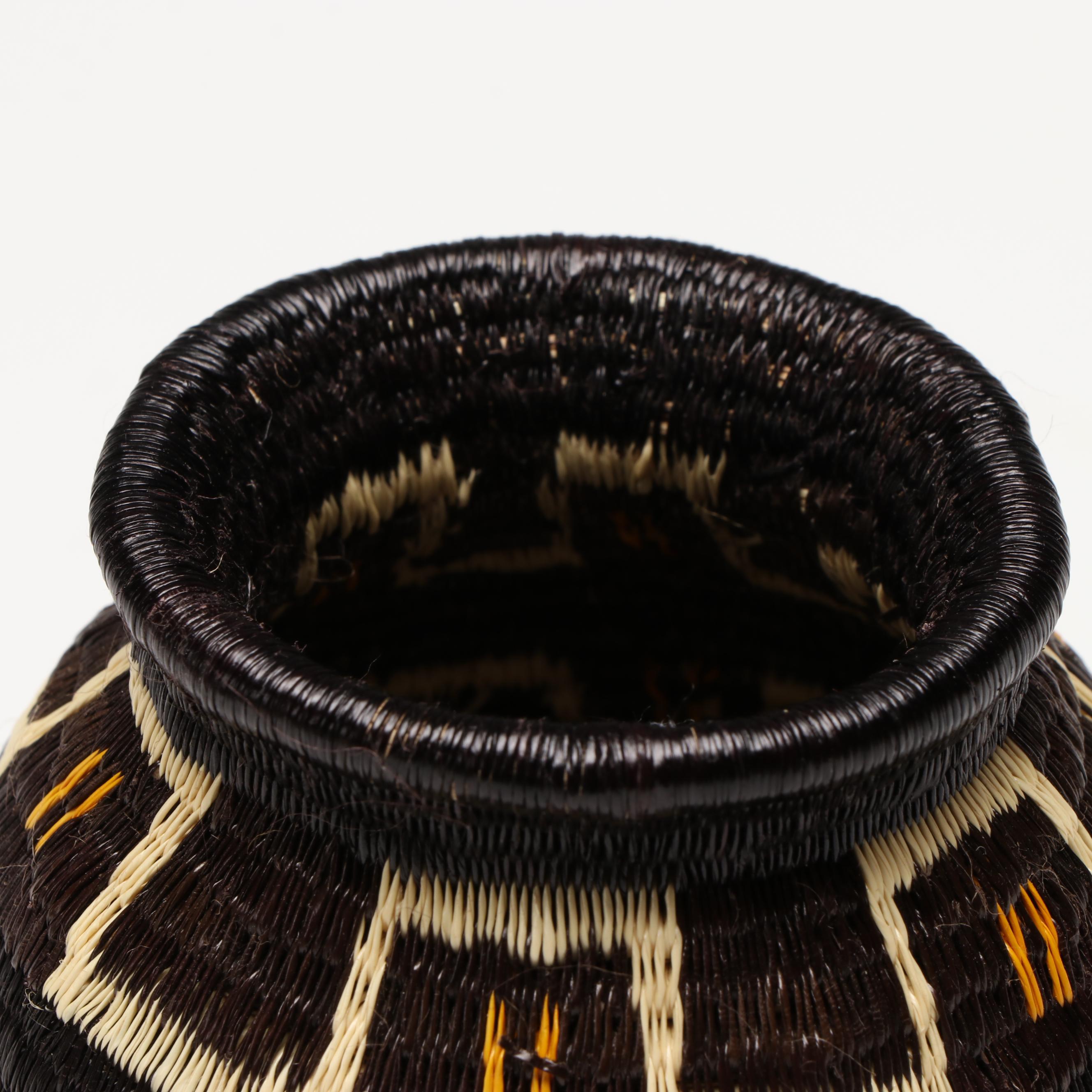 Panamanian Emberá-Wounaan Chunga Fiber Baskets with Owls and Geometric Motifs