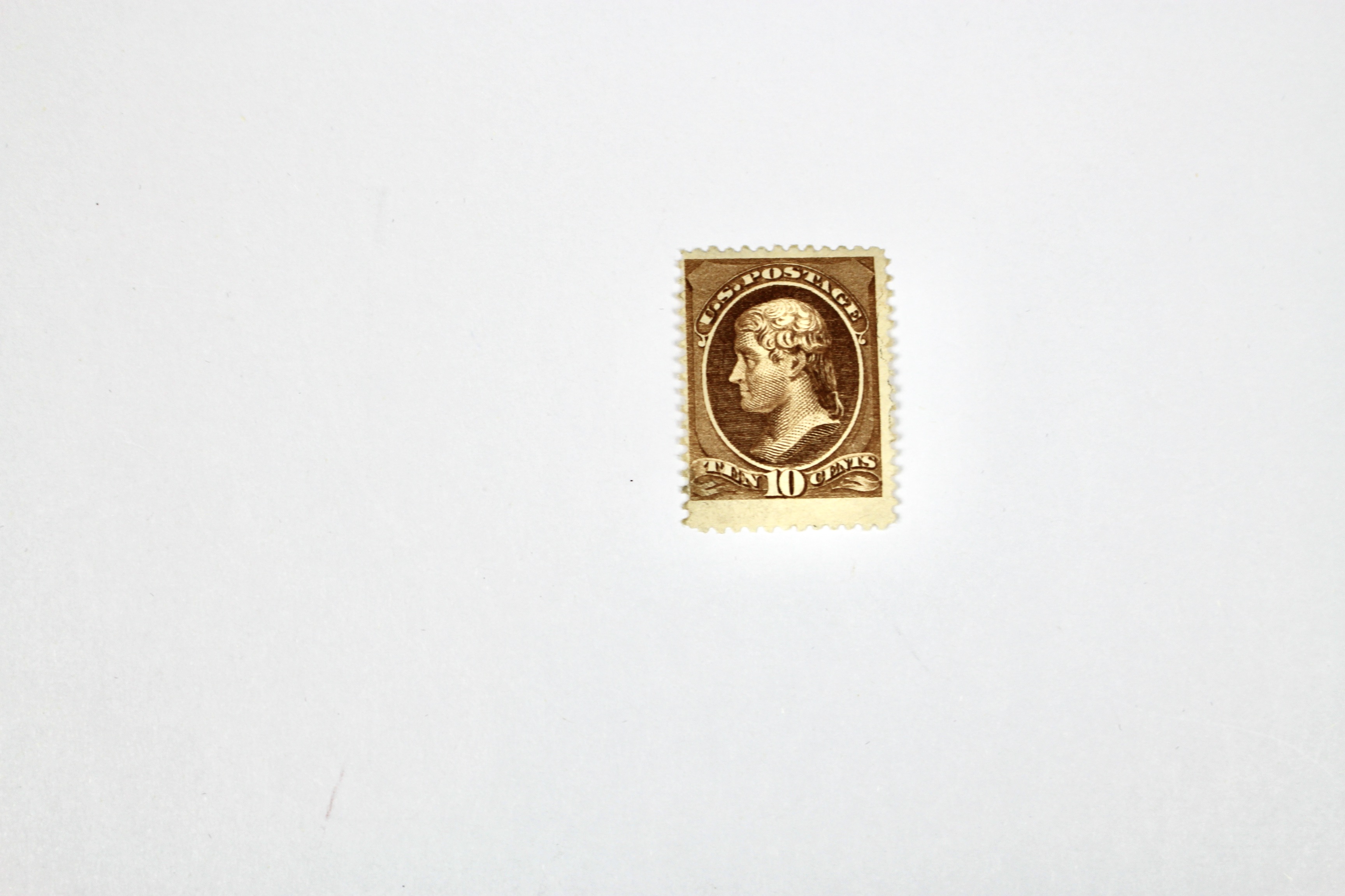 1882 10-Cent Jefferson Postage Stamp, Scott 209, MNH