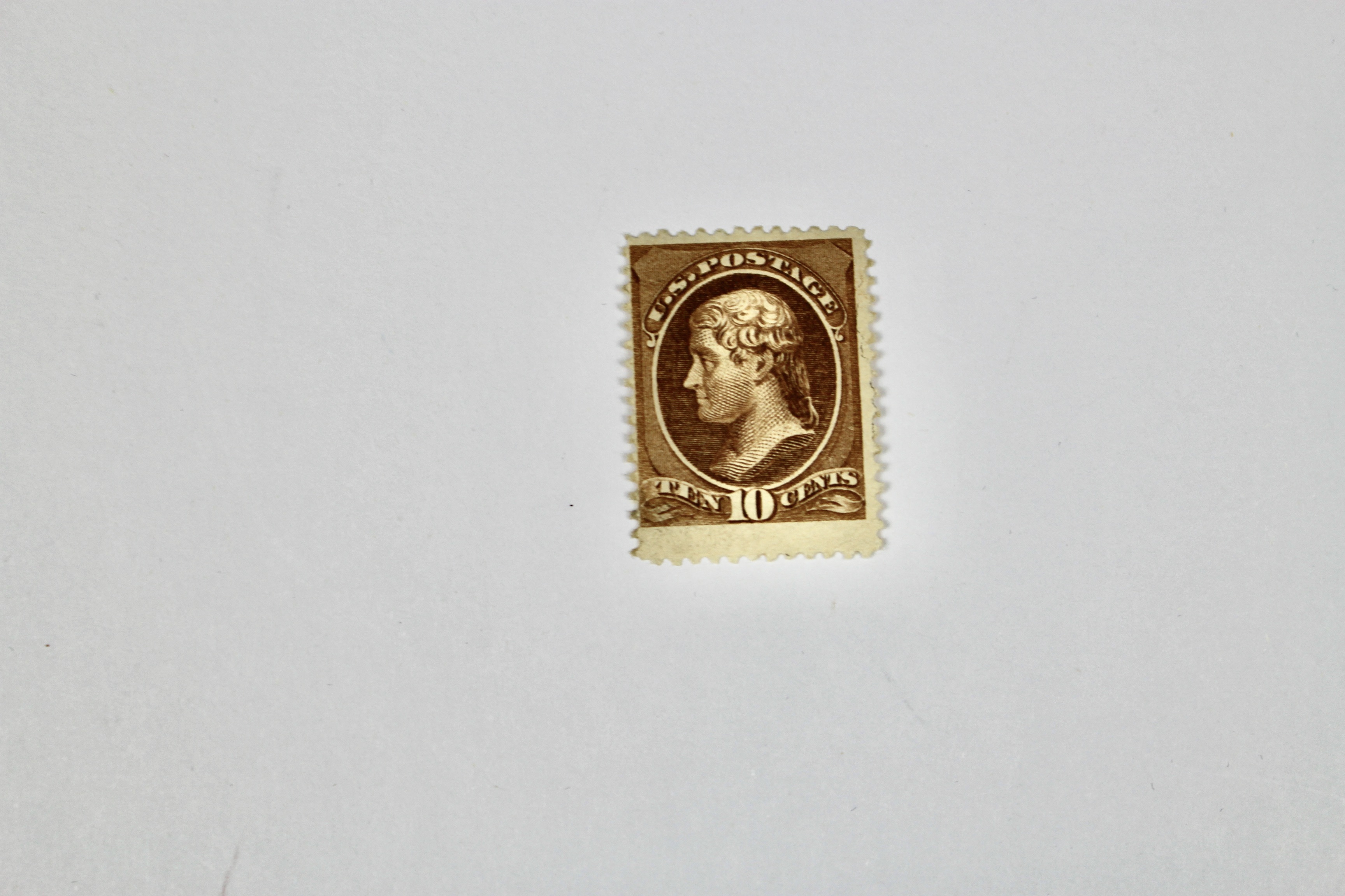 1882 10-Cent Jefferson Postage Stamp, Scott 209, MNH