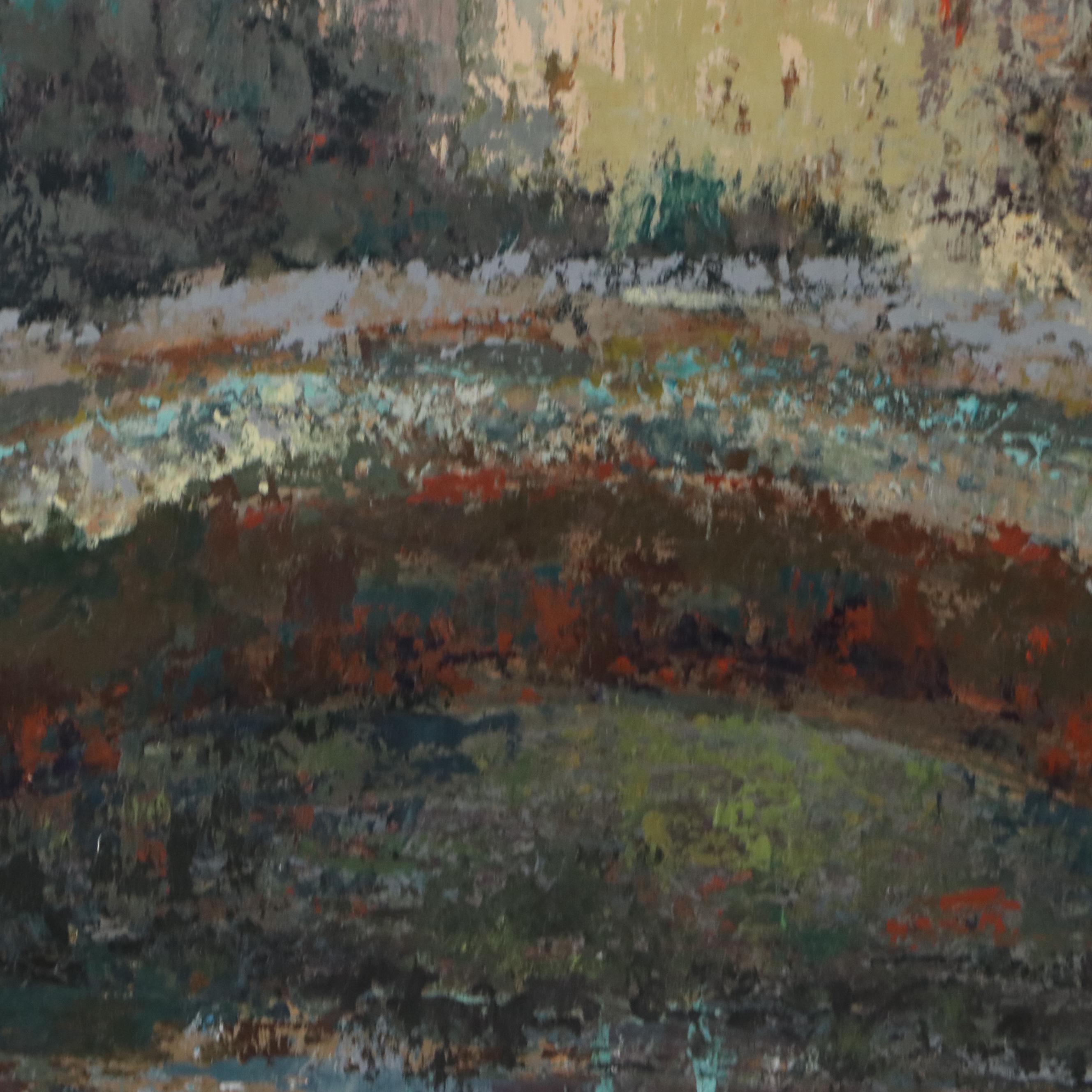 M. Norton Impressionistic Landscape Oil Painting, Late 20th Century