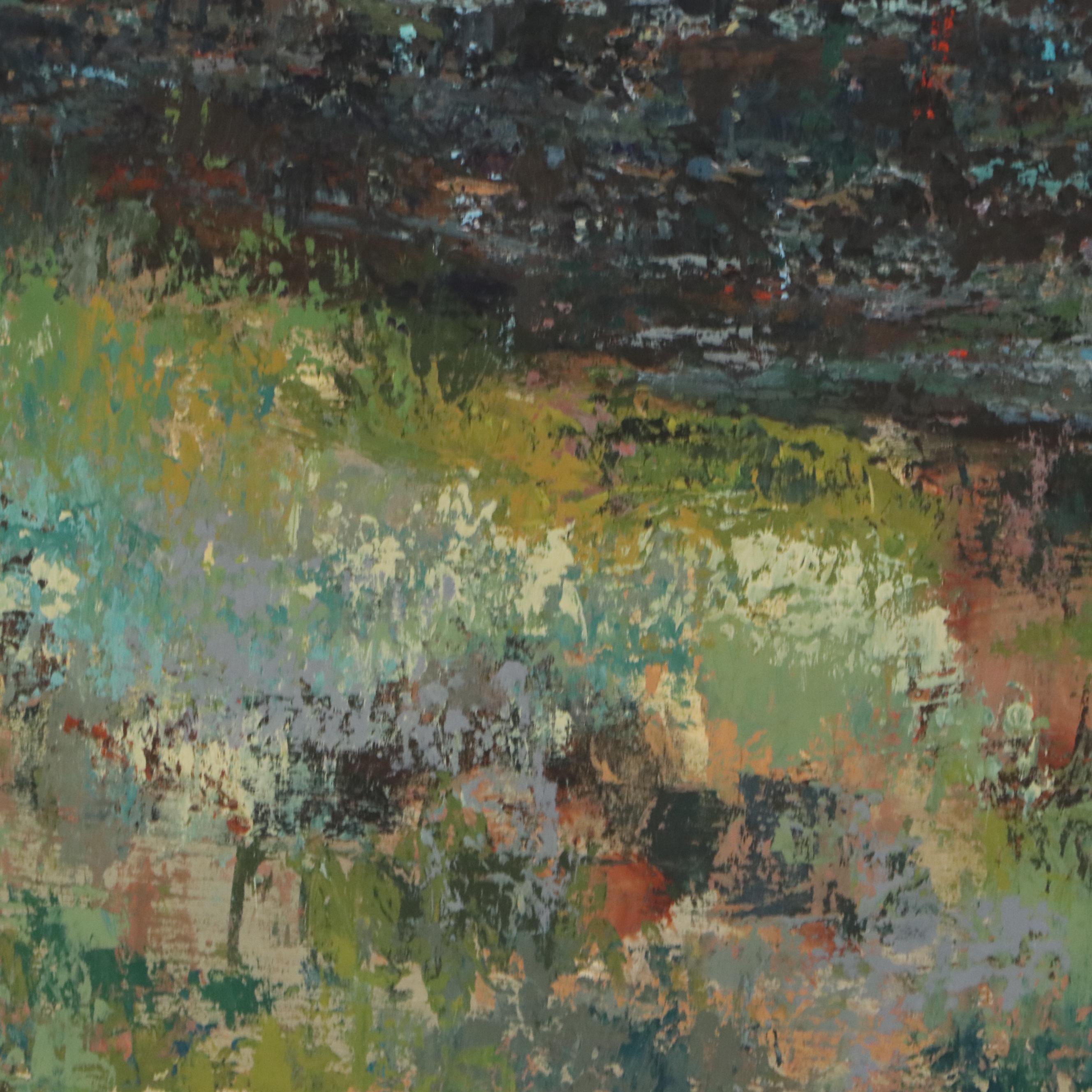 M. Norton Impressionistic Landscape Oil Painting, Late 20th Century