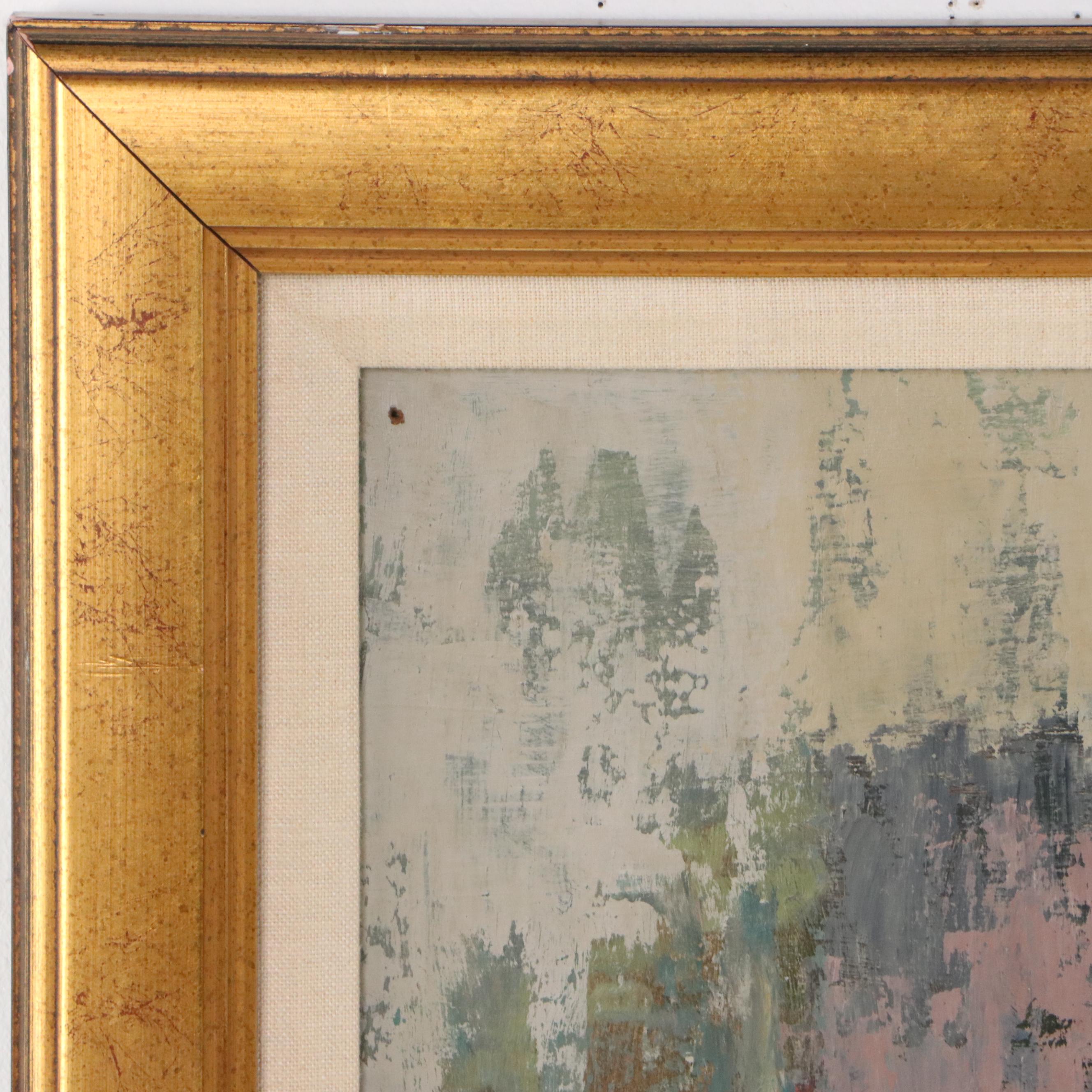 M. Norton Impressionistic Landscape Oil Painting, Late 20th Century