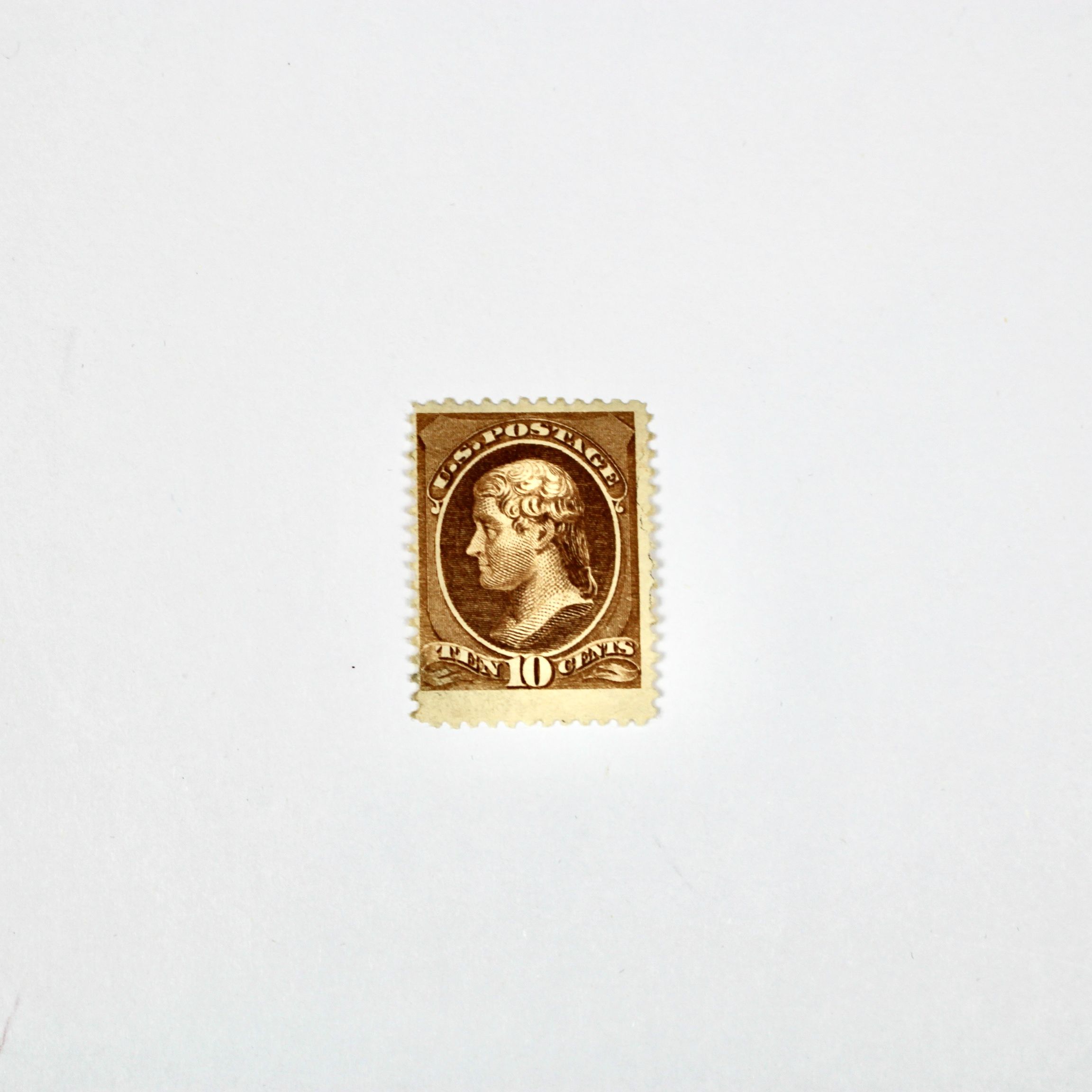 1882 10-Cent Jefferson Postage Stamp, Scott 209, MNH