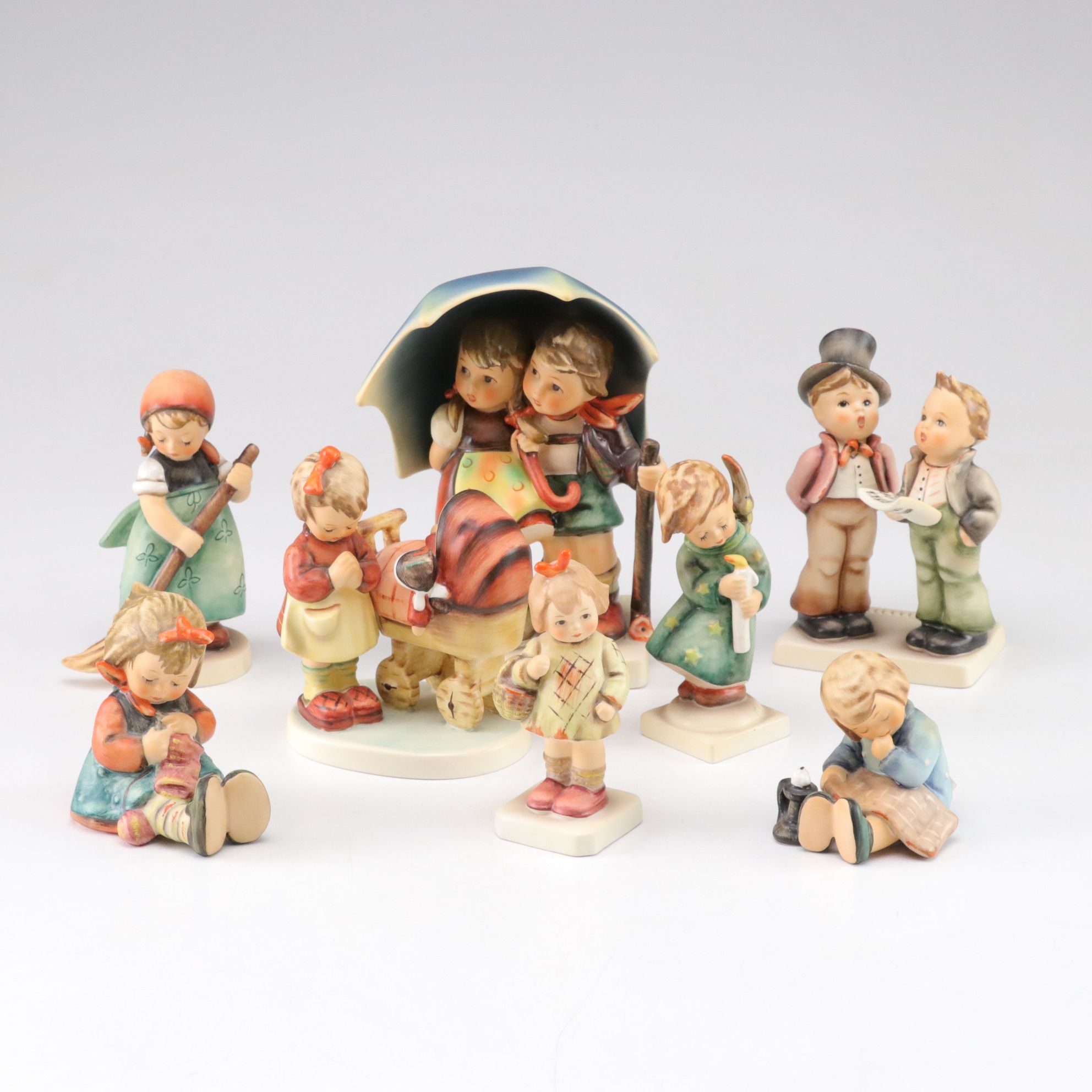 Goebel "Doll Mother" and Other Porcelain Hummel Figurines