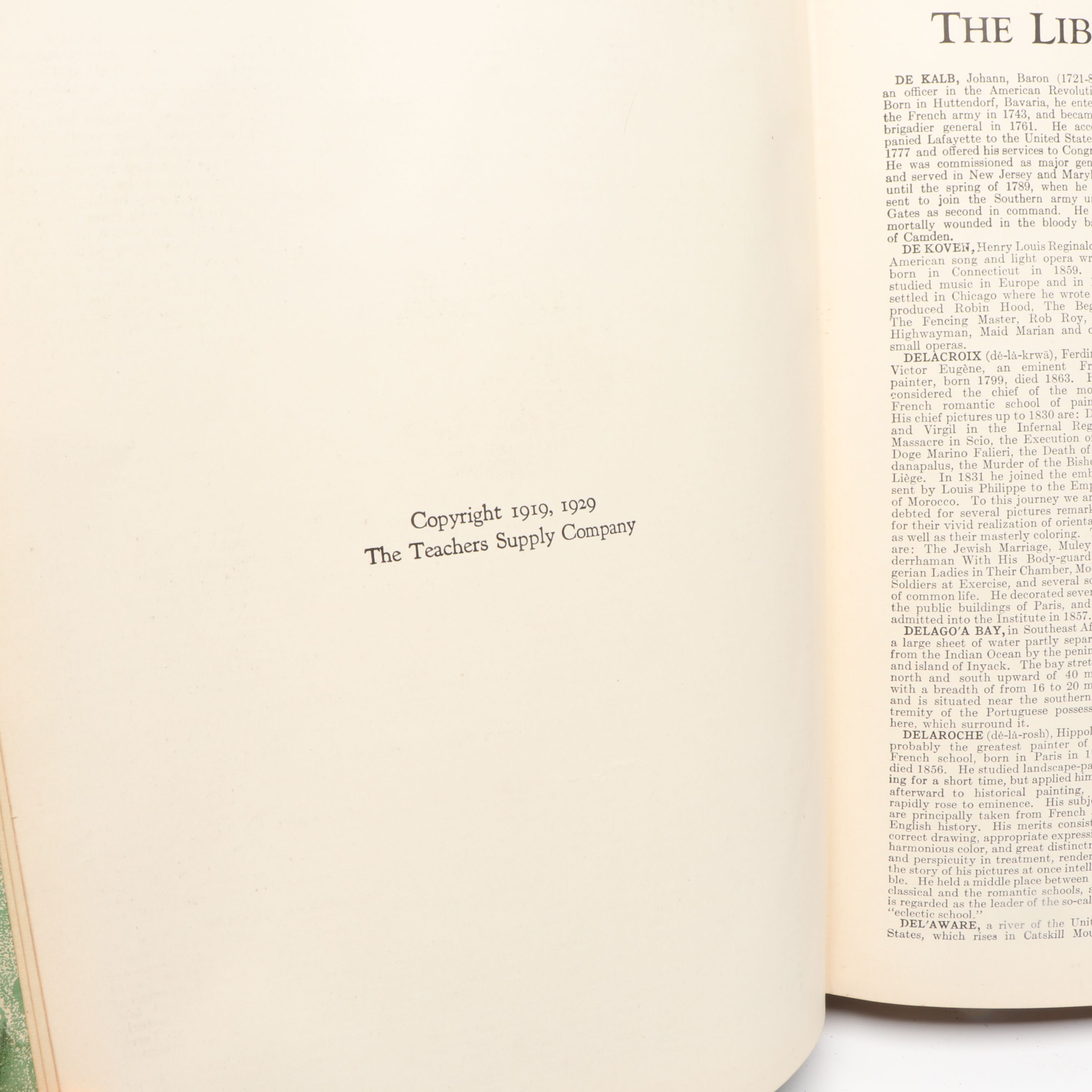 "Library of Knowledge" Complete Set with Loose Leaf Extension Volume, 1929