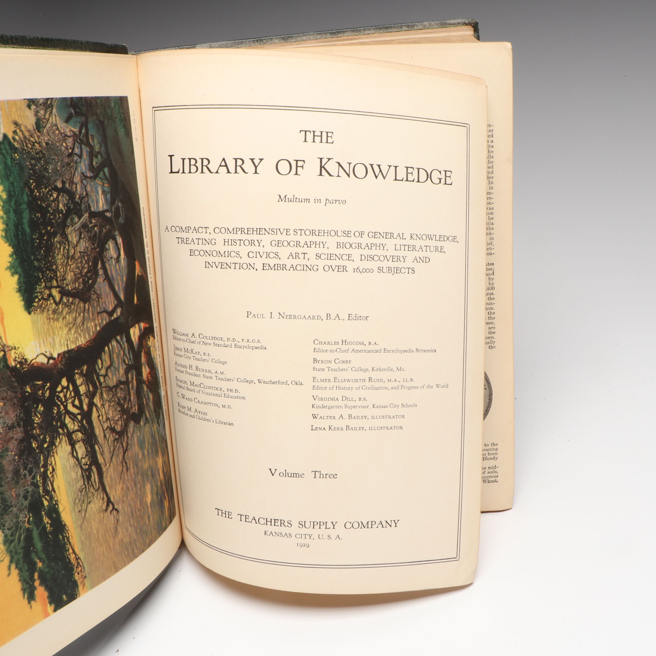 "Library of Knowledge" Complete Set with Loose Leaf Extension Volume, 1929