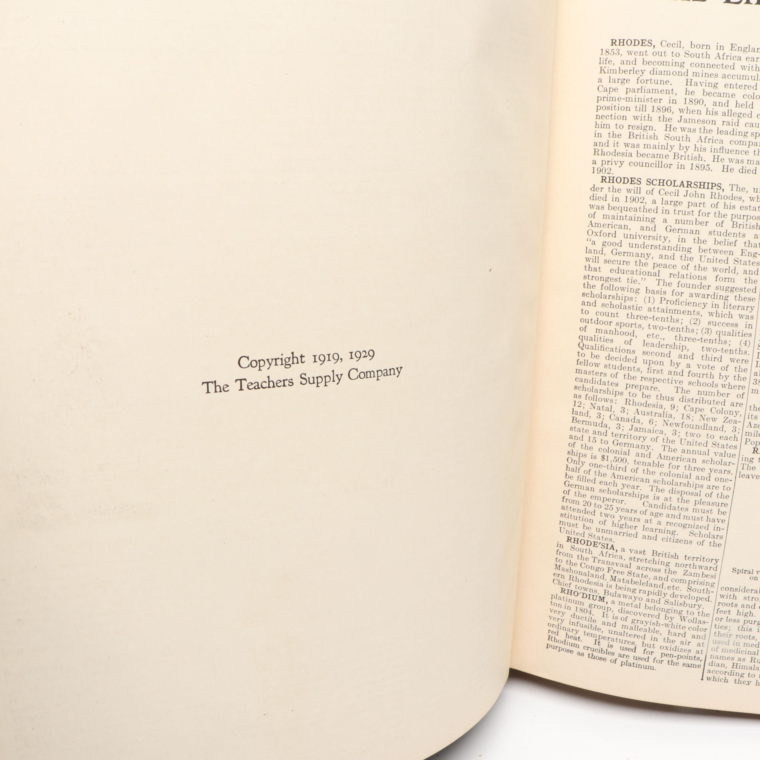 "Library of Knowledge" Complete Set with Loose Leaf Extension Volume, 1929