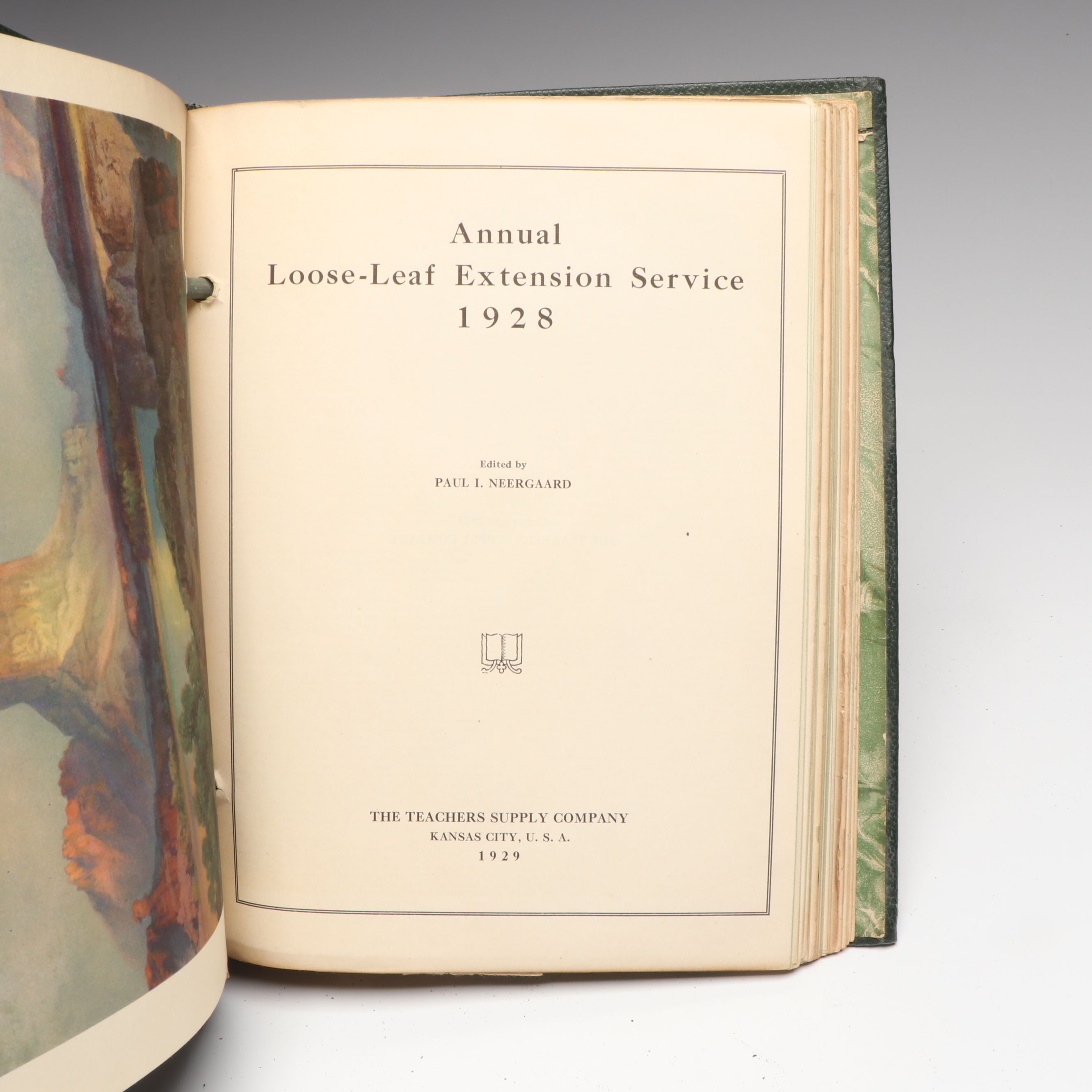 "Library of Knowledge" Complete Set with Loose Leaf Extension Volume, 1929