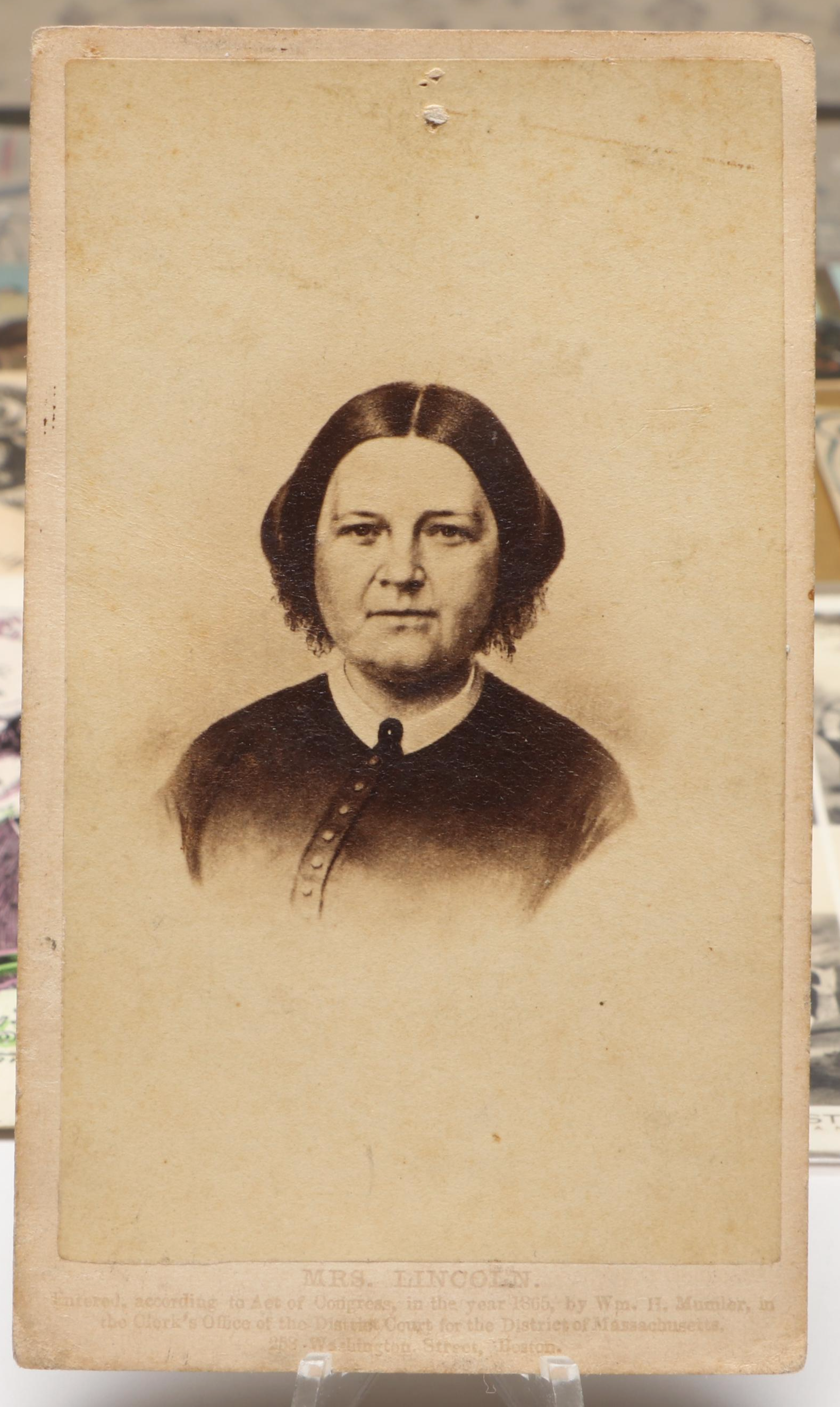 Carte de Visite of Mrs. Lincoln with More Photos, Postcards and Ephemera