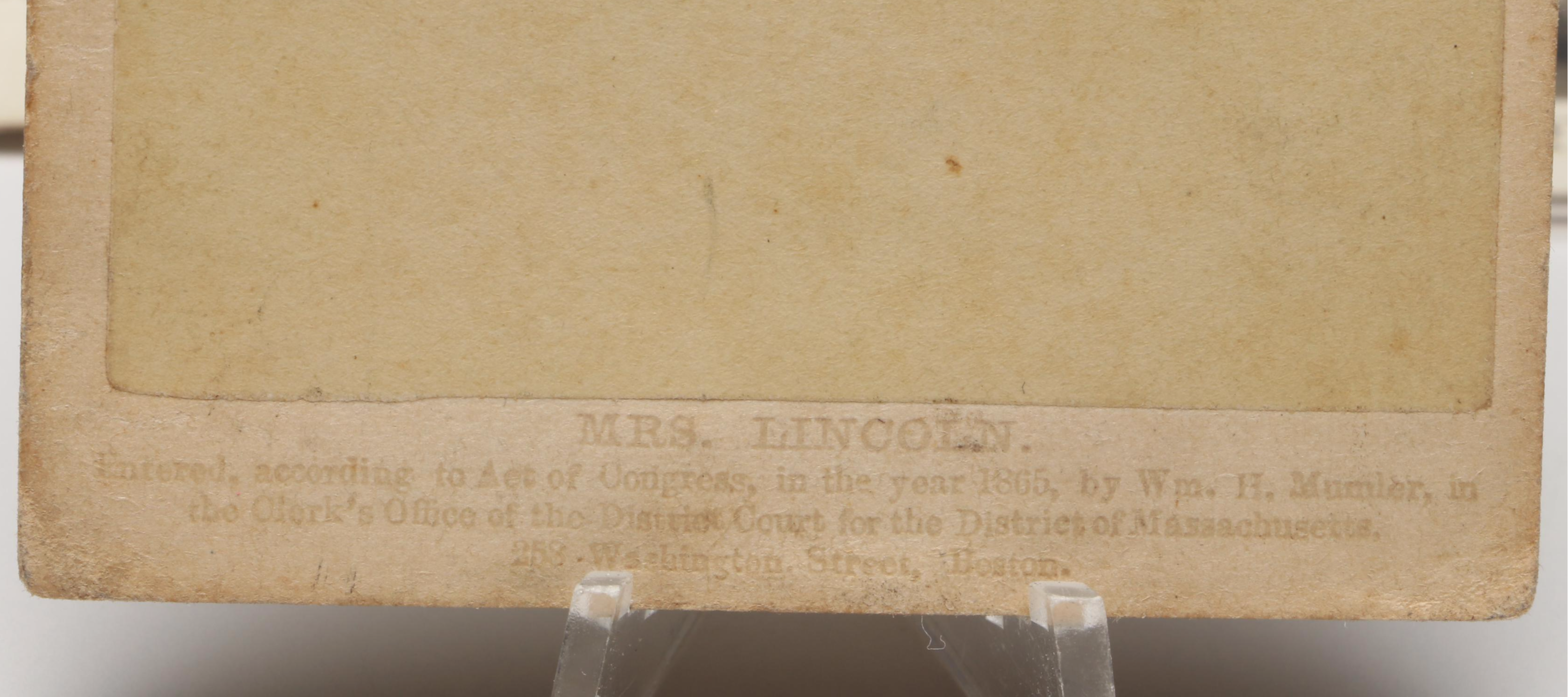 Carte de Visite of Mrs. Lincoln with More Photos, Postcards and Ephemera