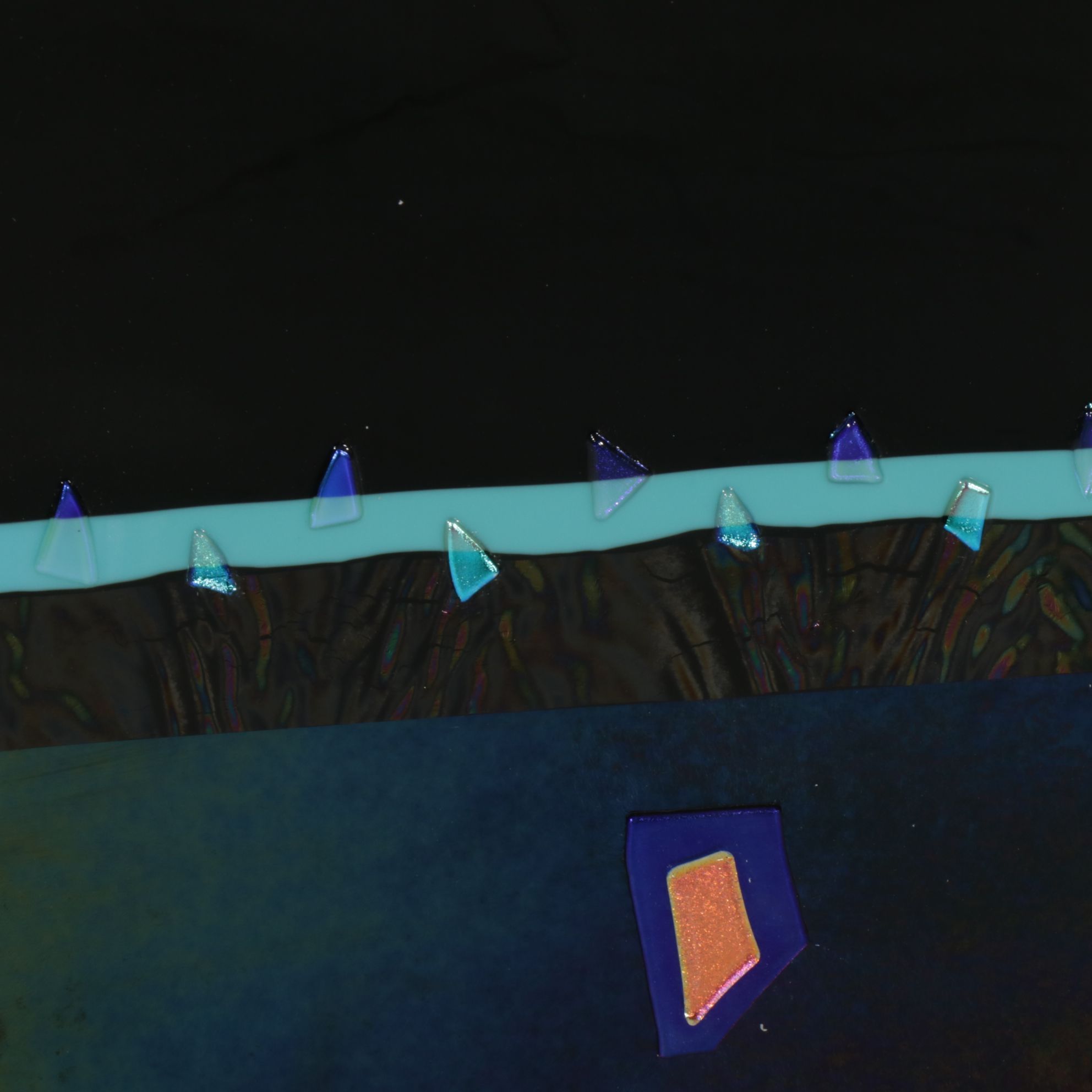 Aryana B. Londir Abstract Iridescent Resin Painting, Early 21st Century