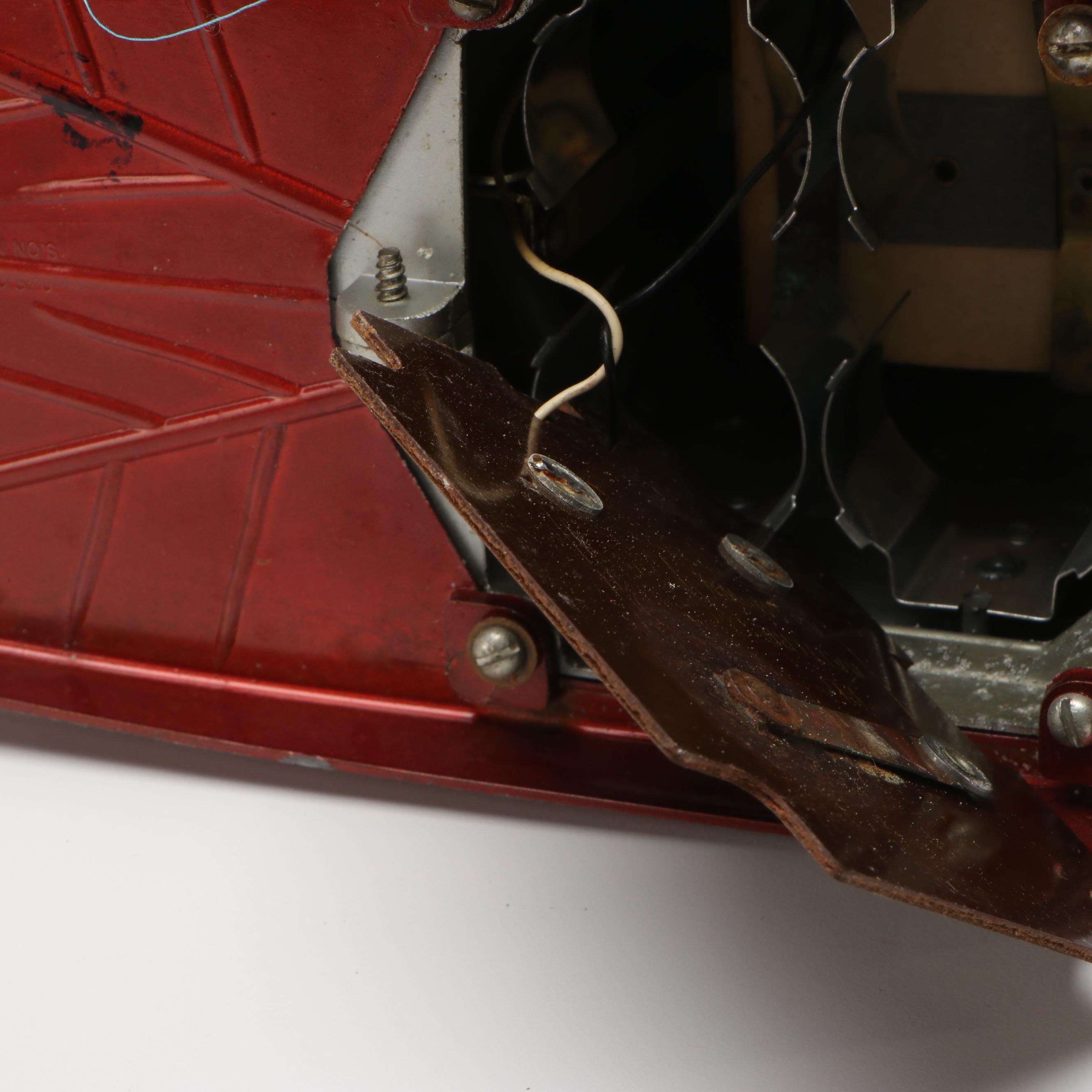 Vulcan Battery Powered Sewing Machine with Tin of Buttons and Pincushion