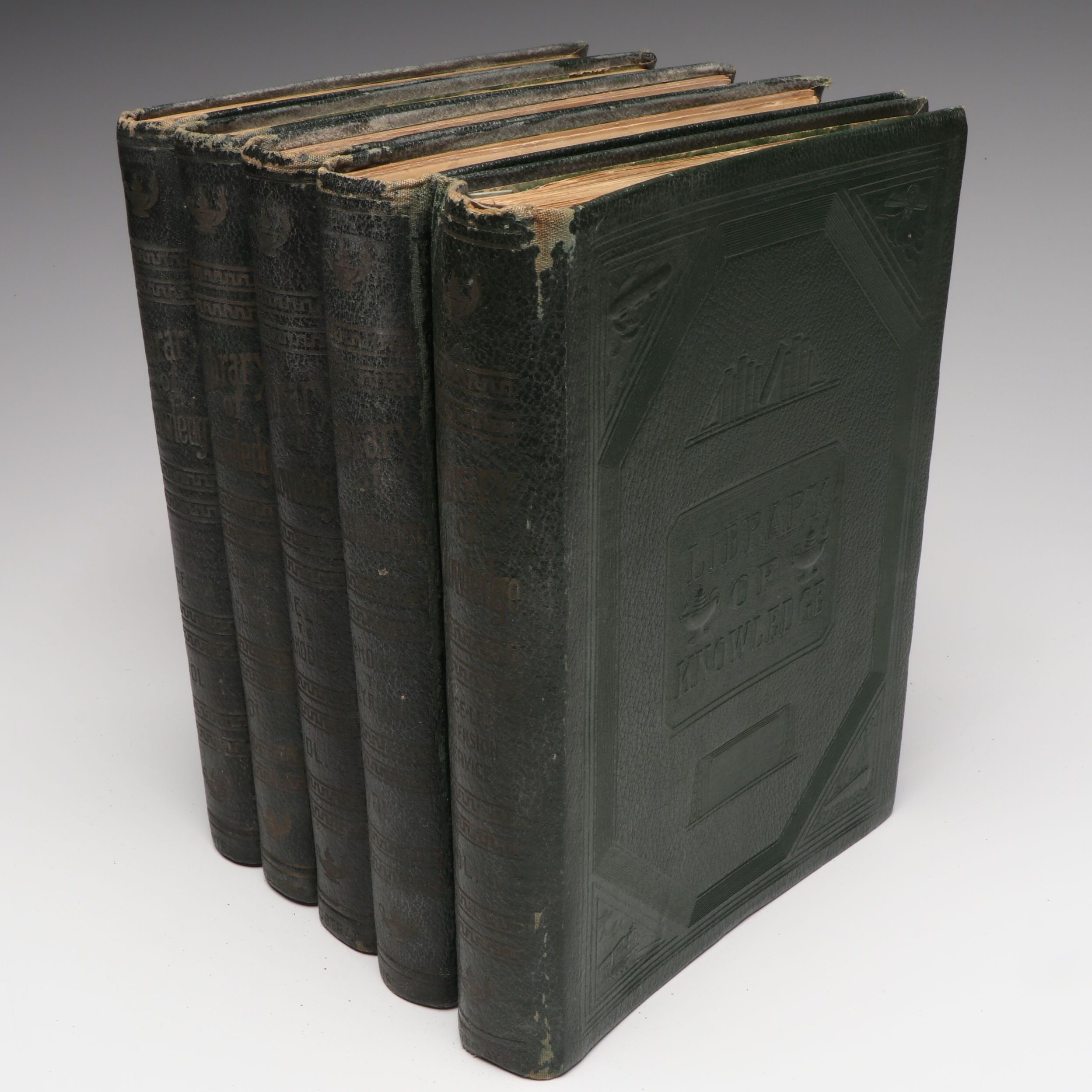"Library of Knowledge" Complete Set with Loose Leaf Extension Volume, 1929