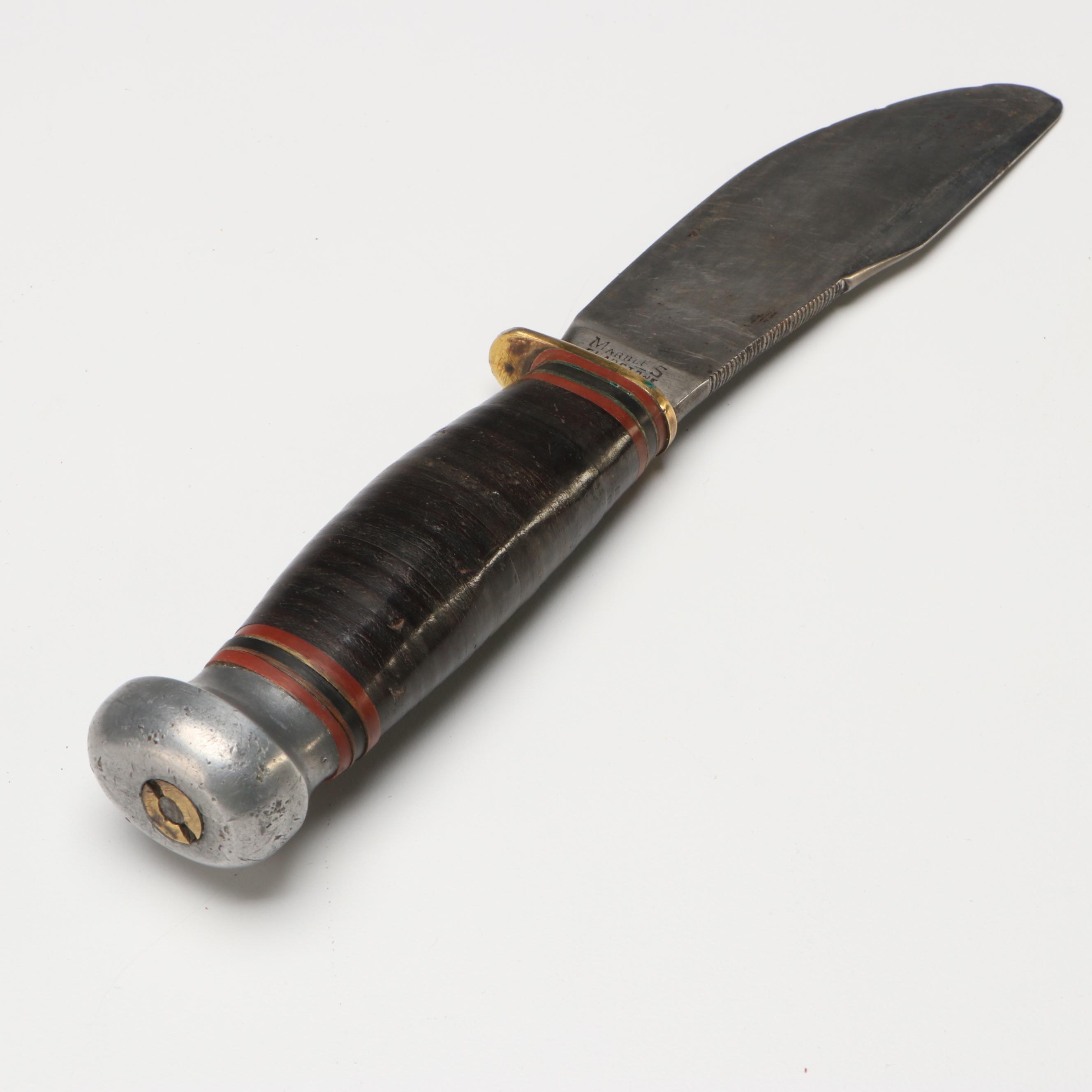 Marbles Hunting Knife with Leather Sheath