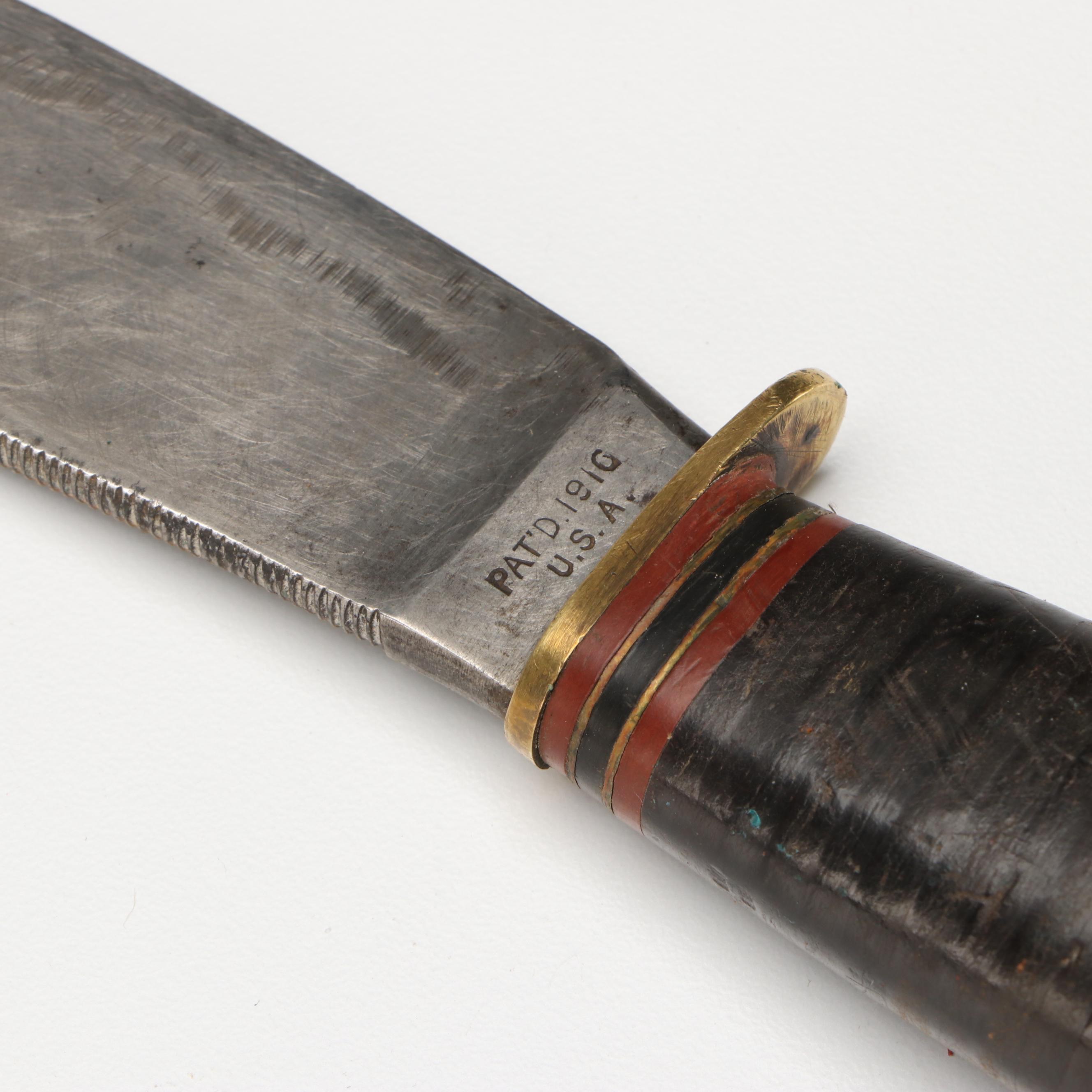 Marbles Hunting Knife with Leather Sheath