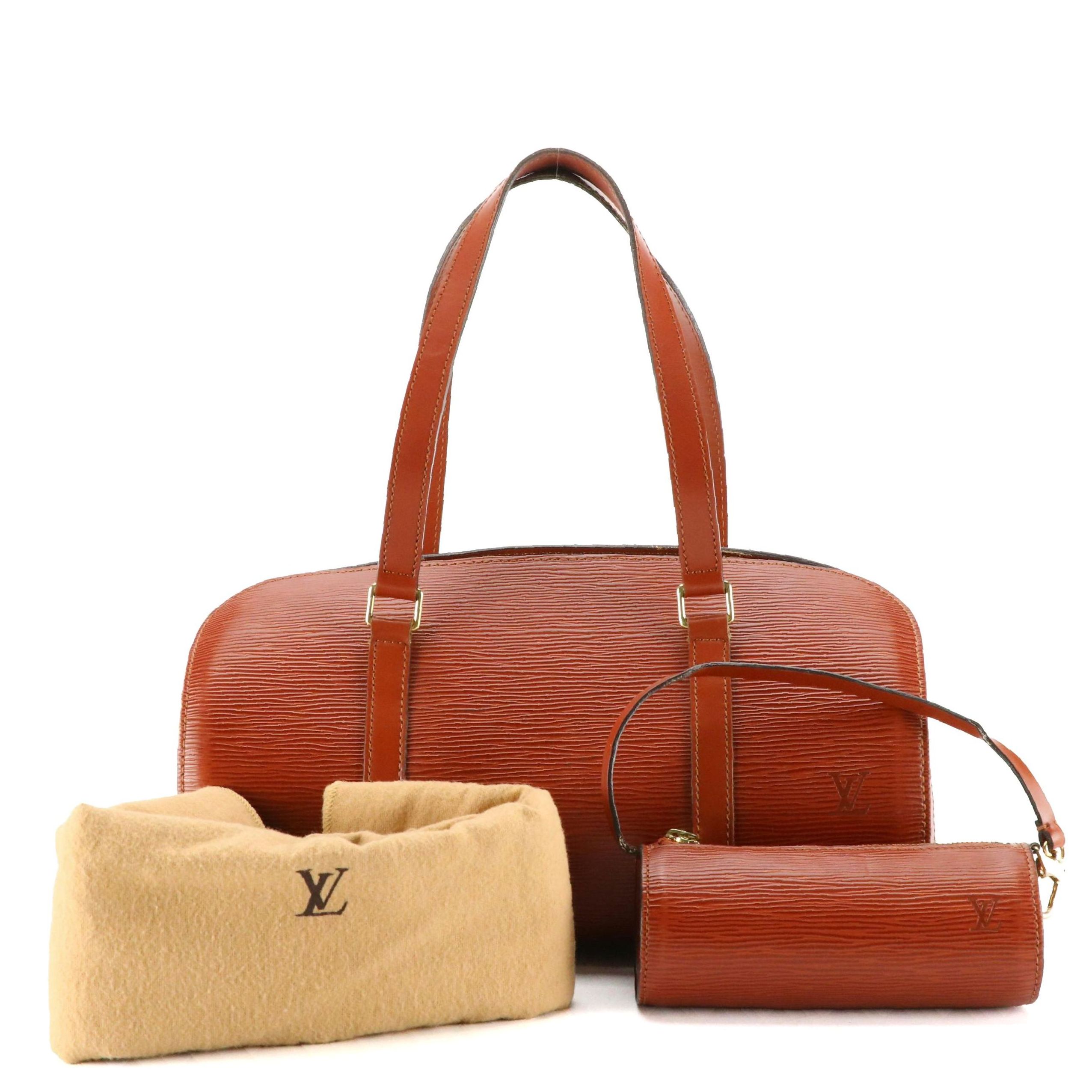 Louis Vuitton Soufflot 30 in Kenyan Fawn Epi Leather with Pouch