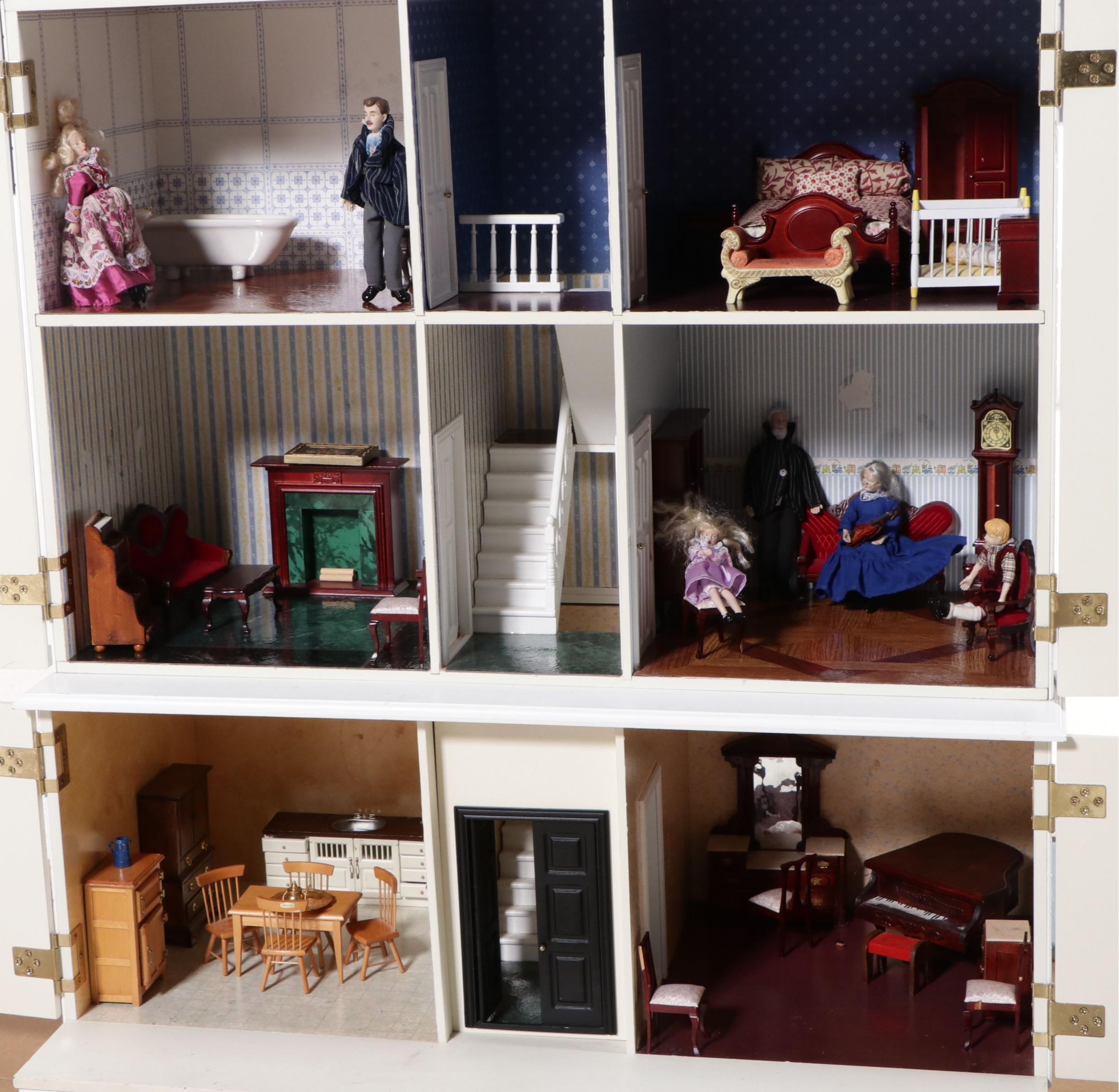 English Style Handcrafted Wooden Dollhouse