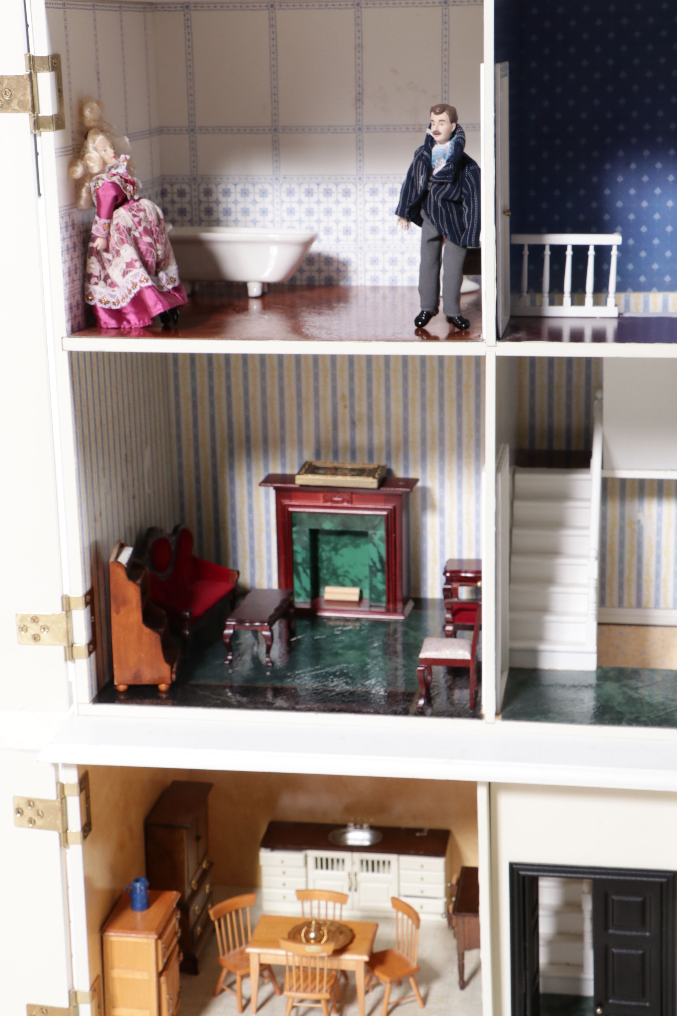 English Style Handcrafted Wooden Dollhouse