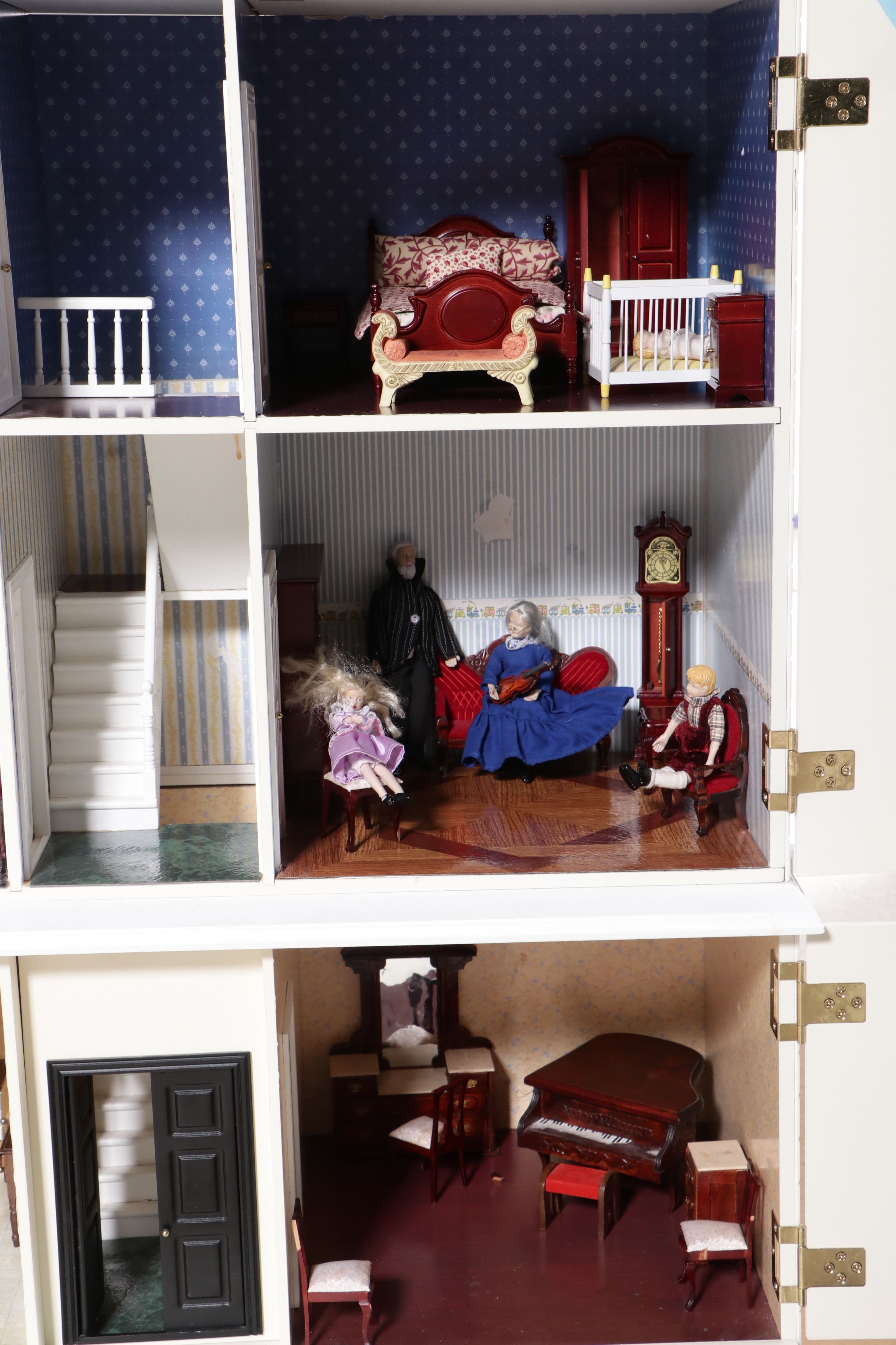 English Style Handcrafted Wooden Dollhouse