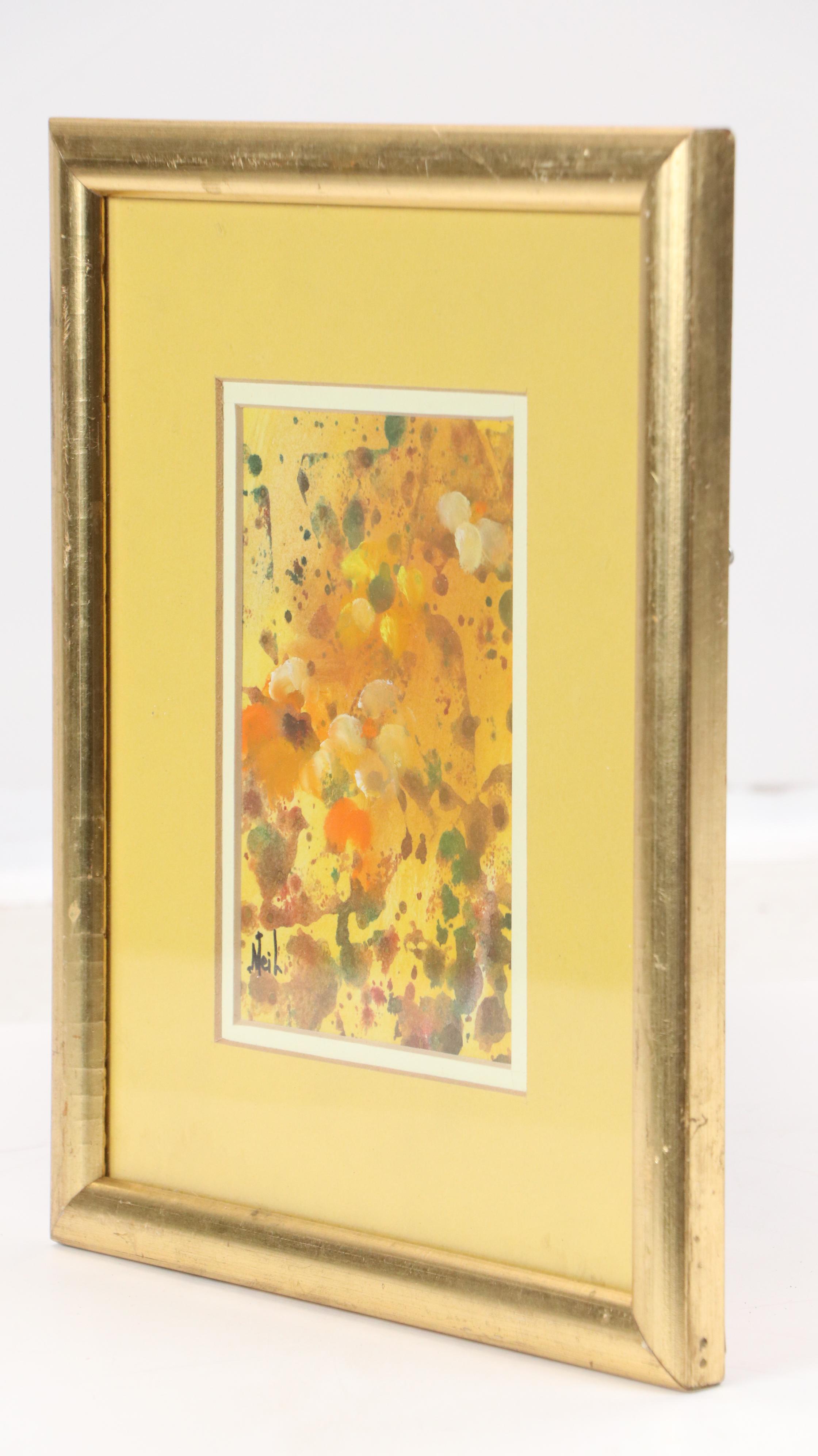 Abstract Oil Painting in Yellow, 21st Century