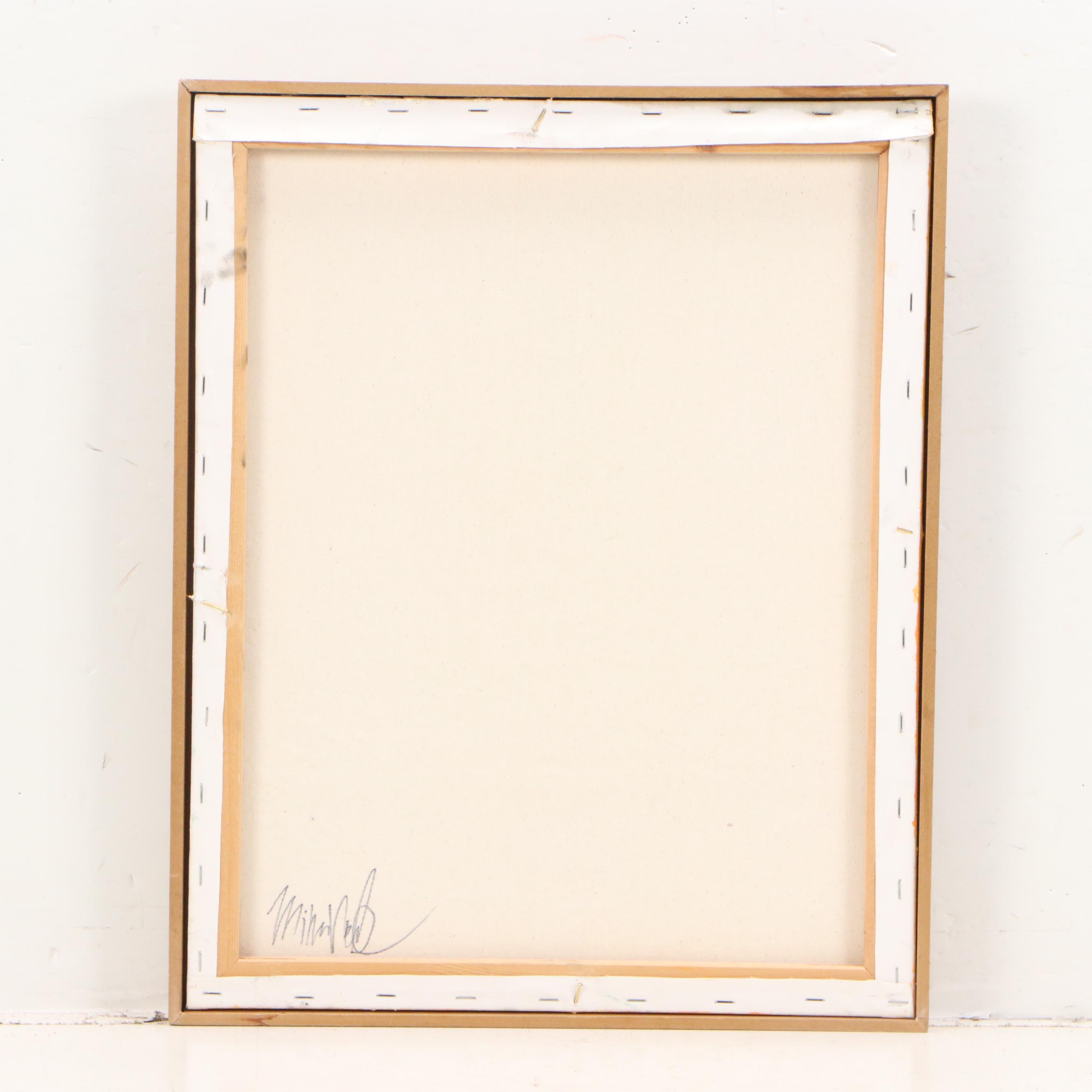 Mina Vale Abstract Mixed Media Painting "Echo Fields," 2024