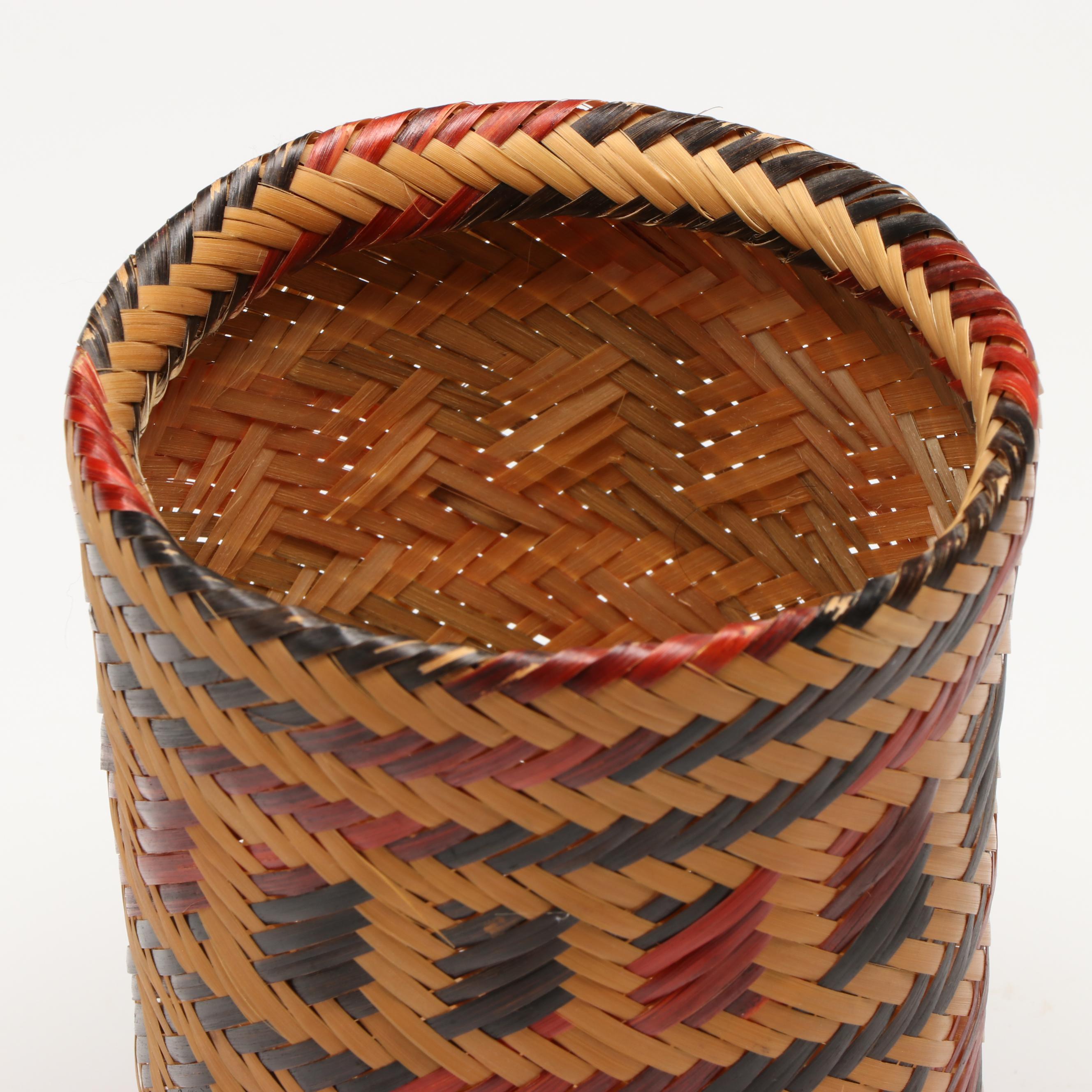 Amazonian Baniwa Tribe Handwoven Baskets and Tool for Preparation of Manioc