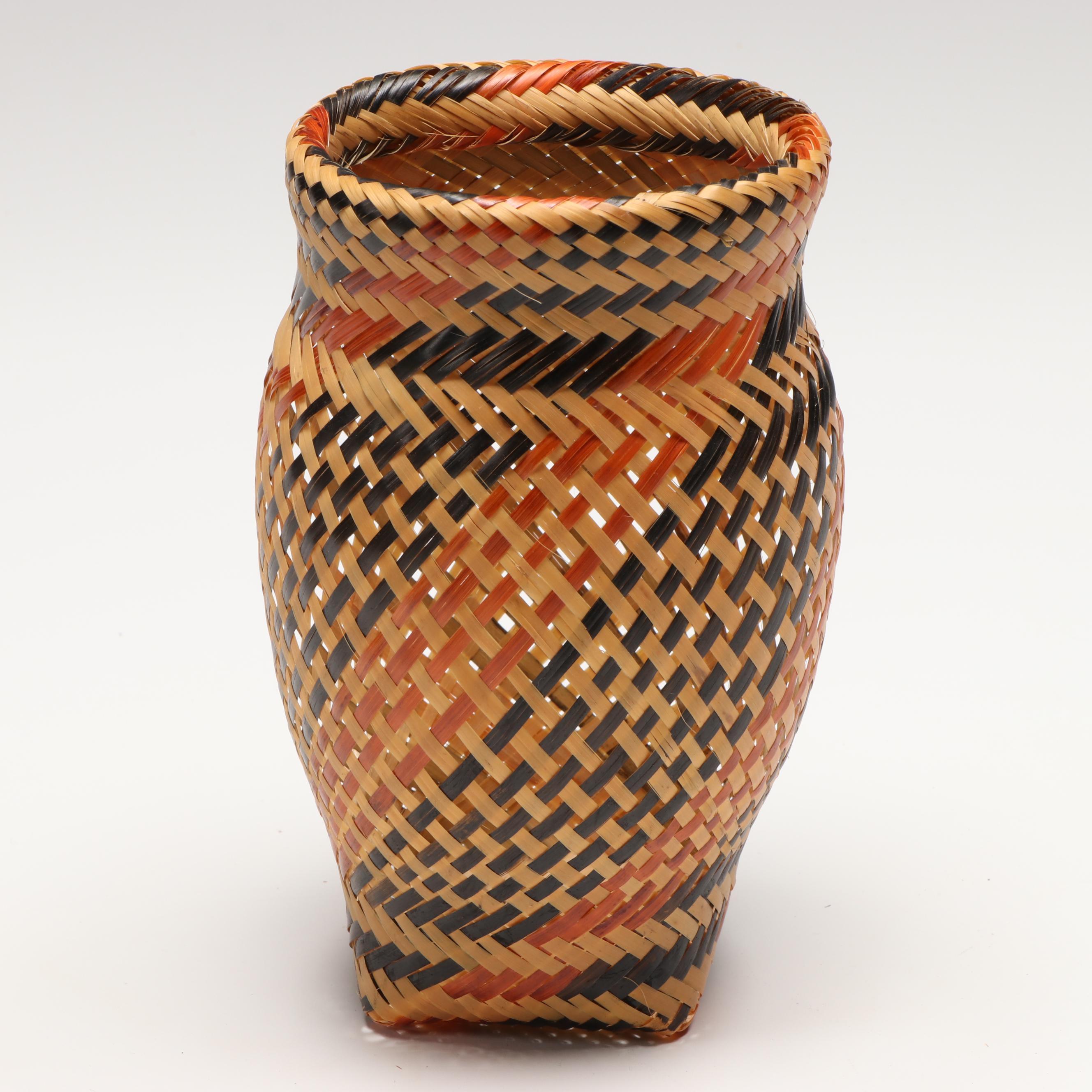 Amazonian Baniwa Tribe Handwoven Baskets and Tool for Preparation of Manioc