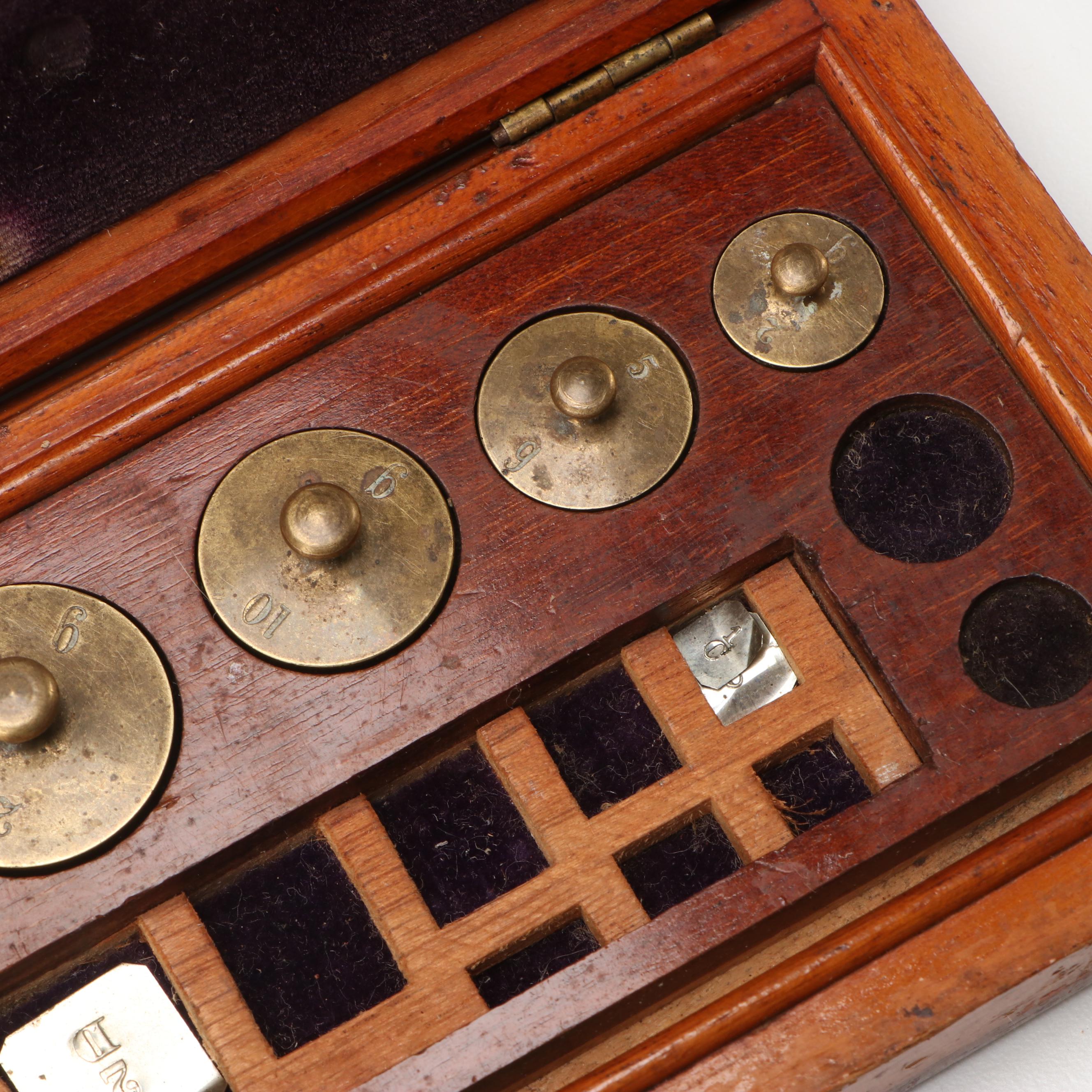 Kentucky Wooden Apothecary Scale and Weights, Late 19th Century