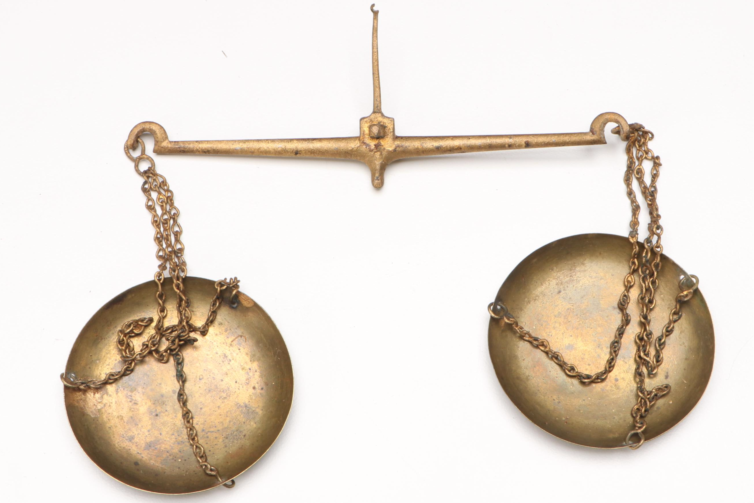 Kentucky Wooden Apothecary Scale and Weights, Late 19th Century