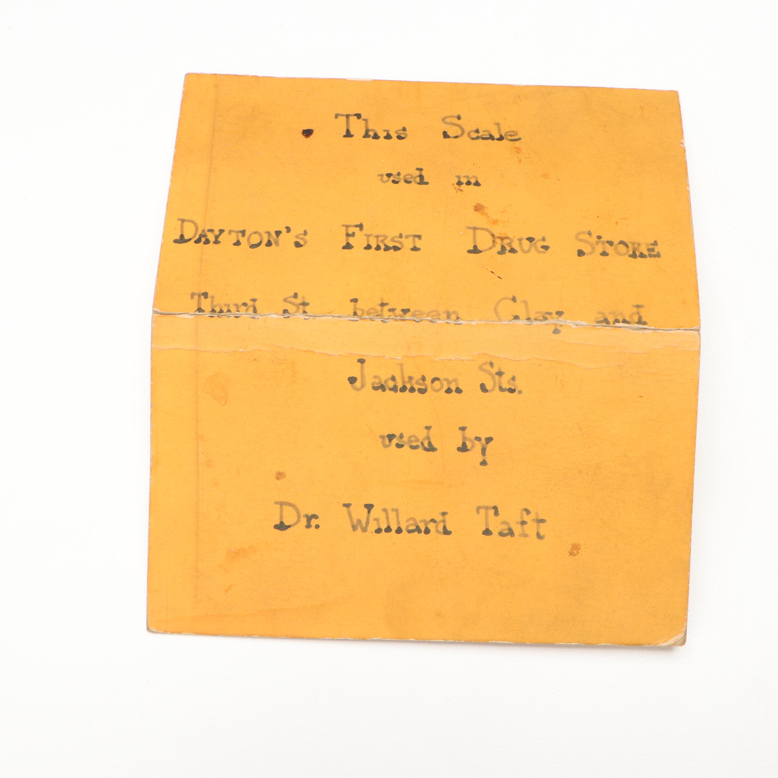 Kentucky Wooden Apothecary Scale and Weights, Late 19th Century