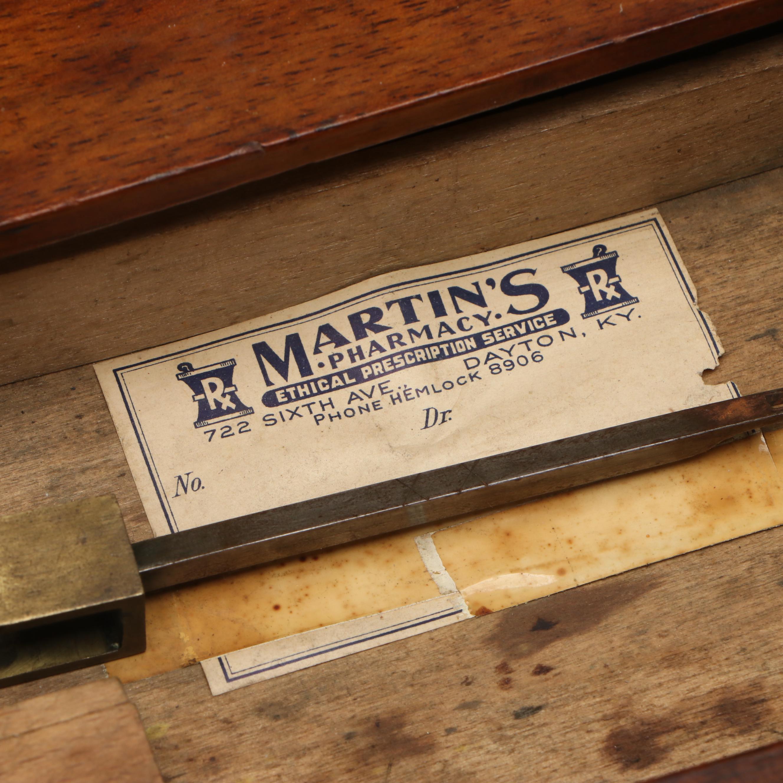 Kentucky Wooden Apothecary Scale and Weights, Late 19th Century