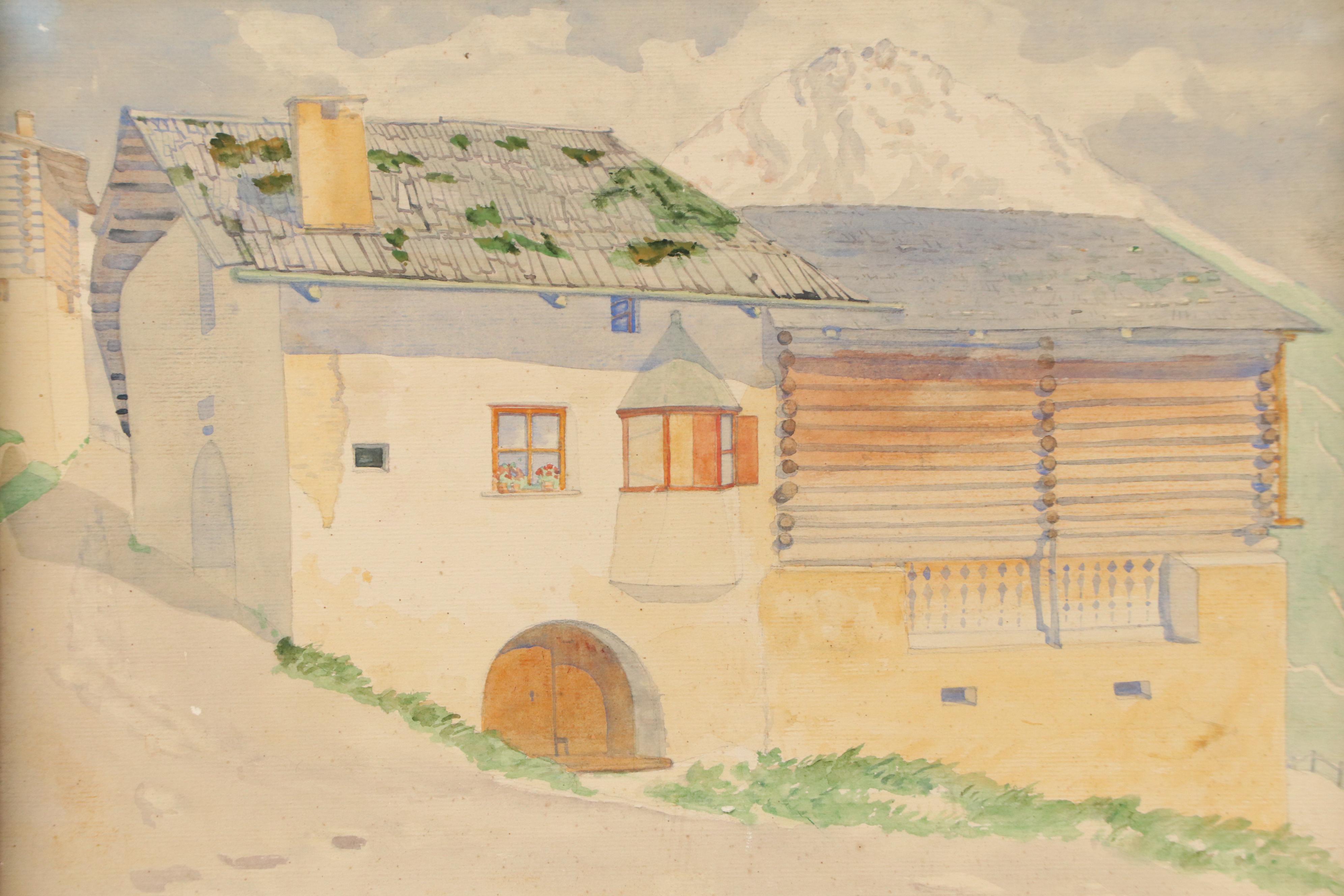 Hugo Wilhelm Pfahlmer "Manas Unt Engadin," Early 20th Century