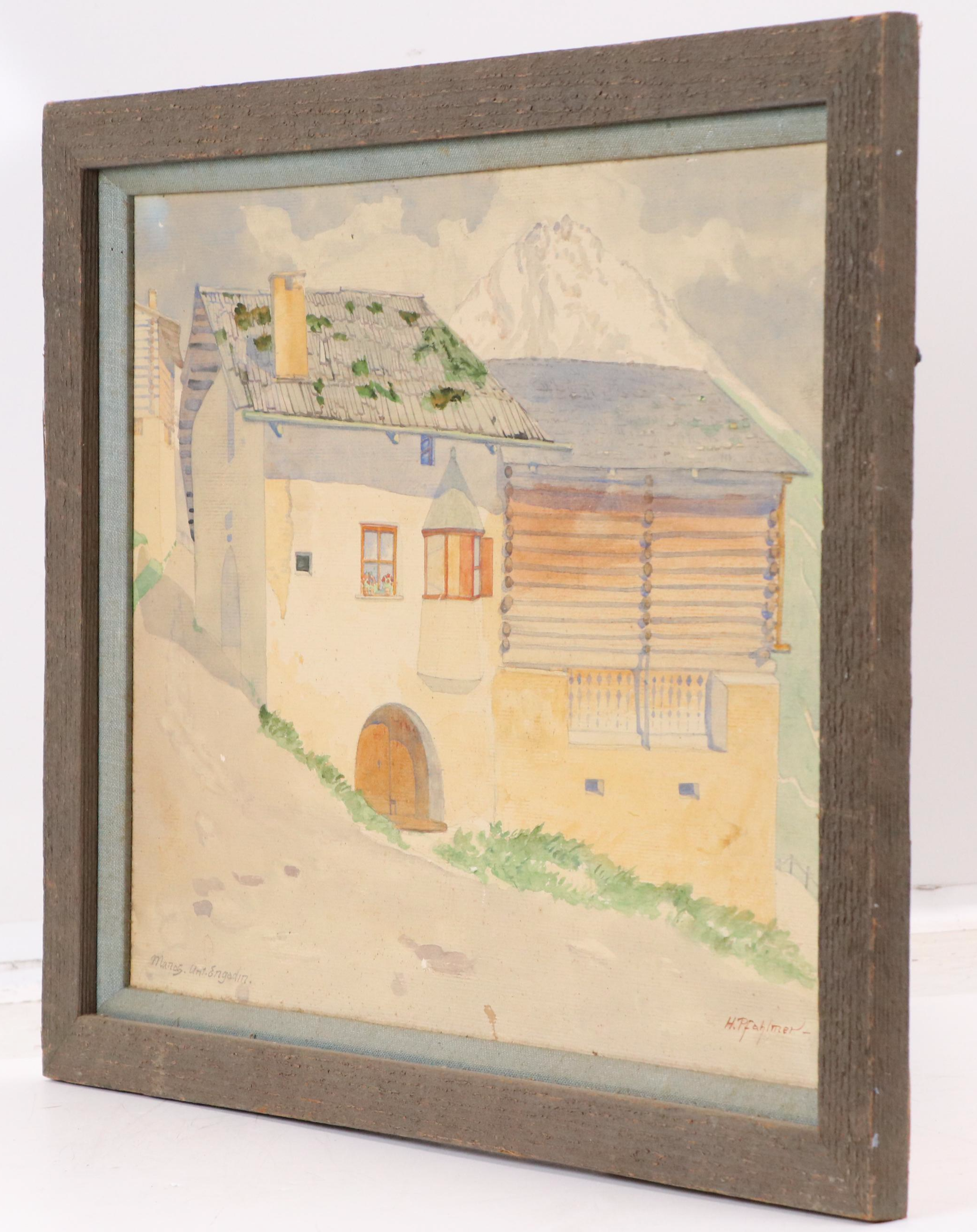Hugo Wilhelm Pfahlmer "Manas Unt Engadin," Early 20th Century