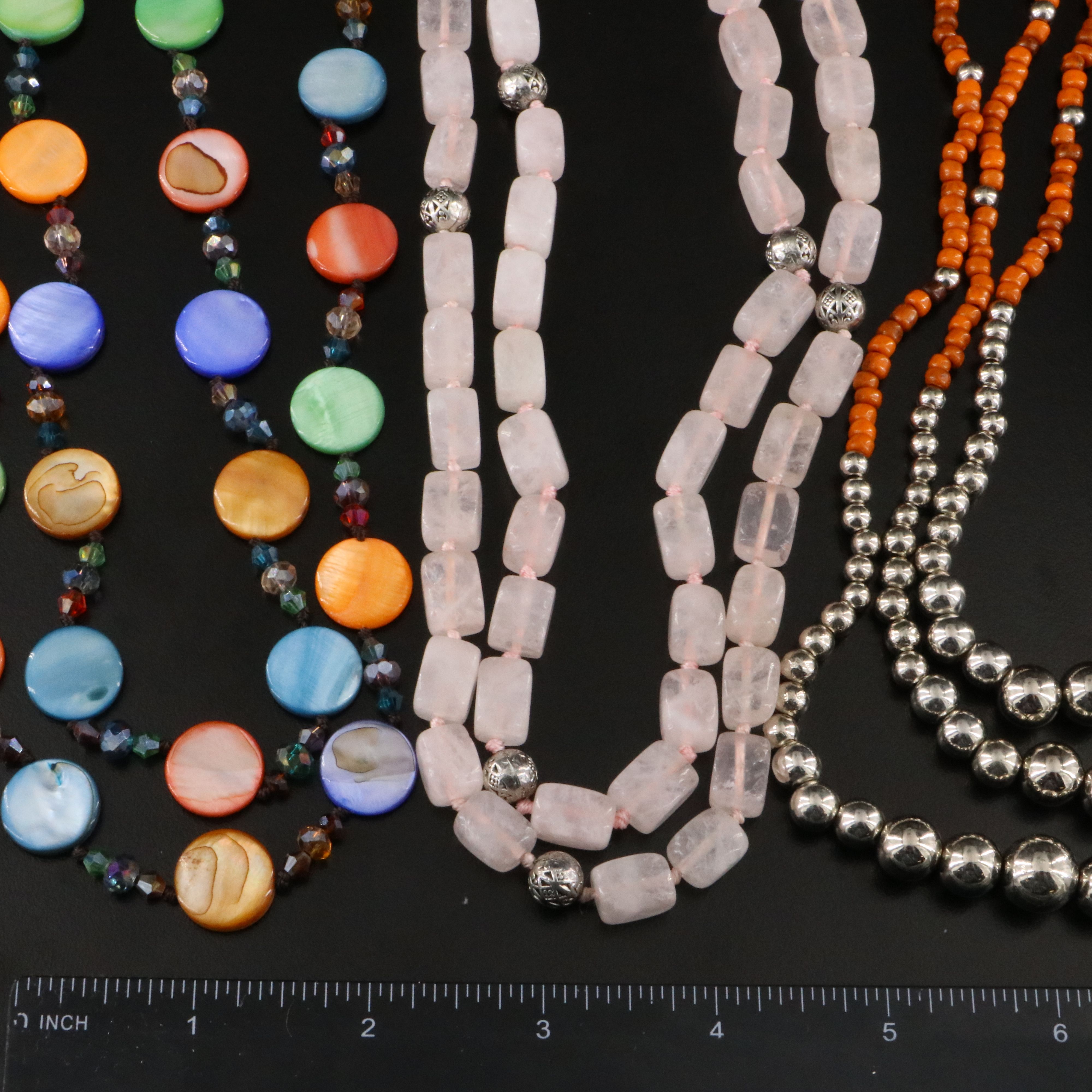 Rose Quartz, Mother-of-Pearl and Aventurine Featured in Necklace Collection