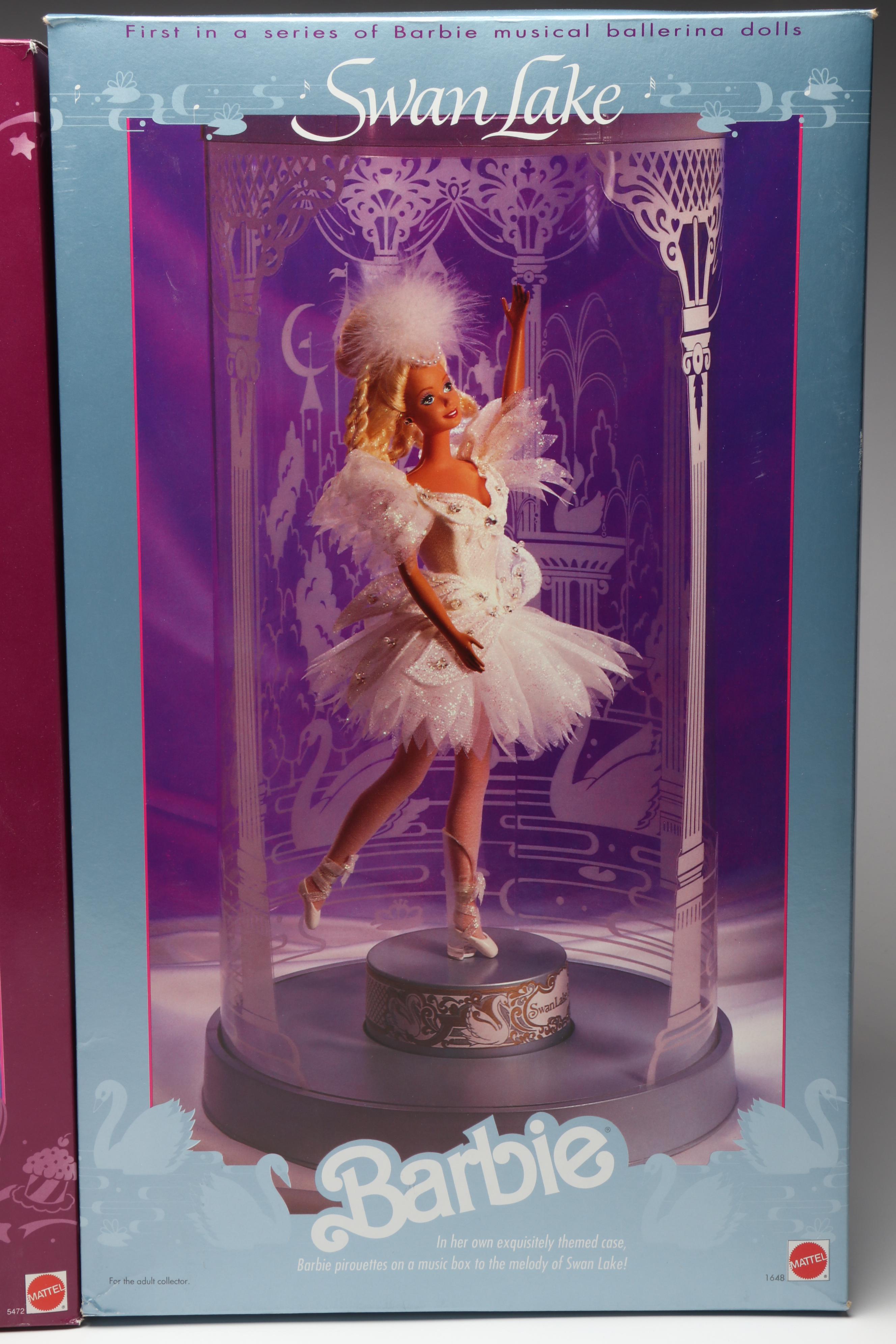 Mattel "Swan Lake" and "Nutcracker" Barbie Musical Ballerina Dolls
