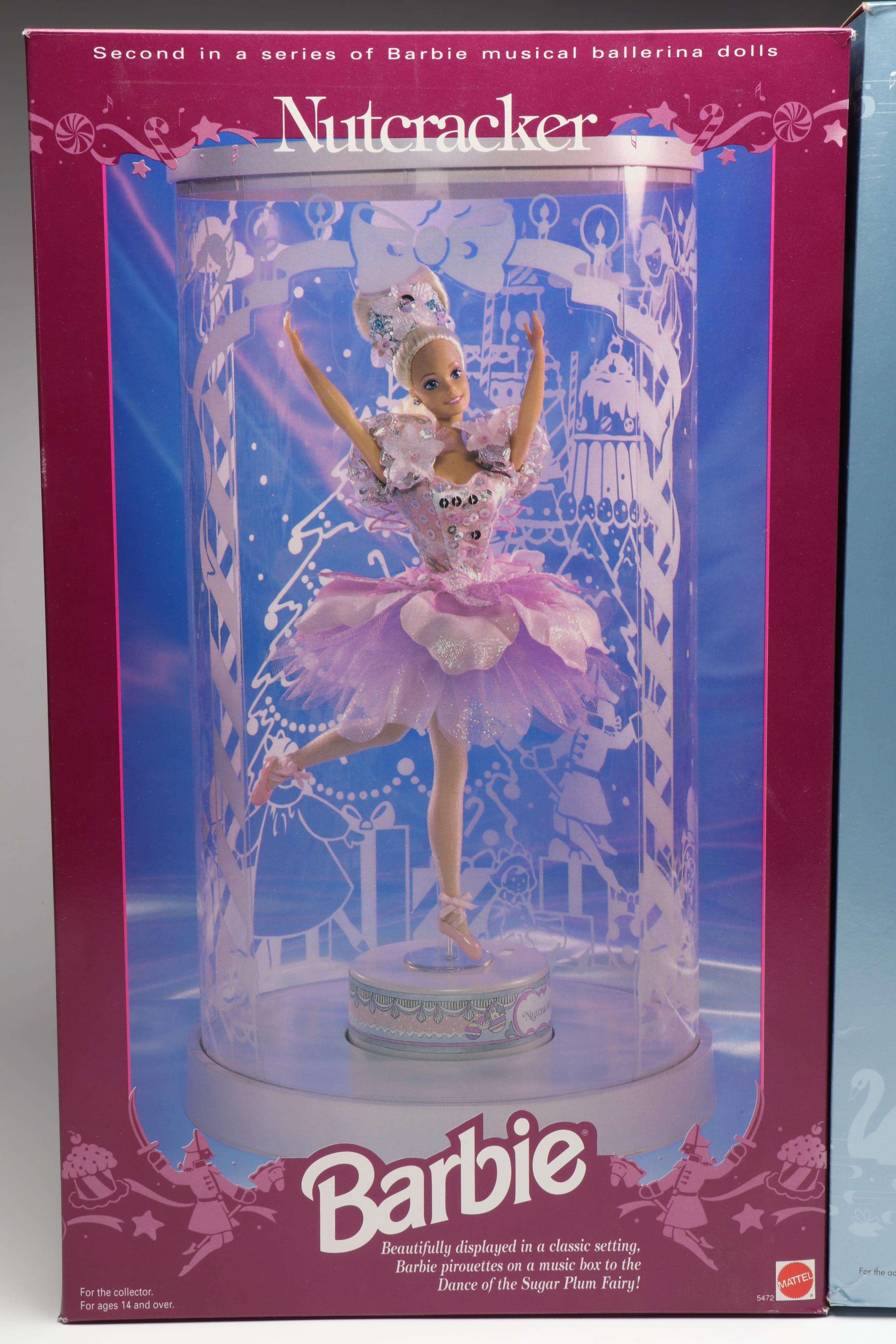 Mattel "Swan Lake" and "Nutcracker" Barbie Musical Ballerina Dolls