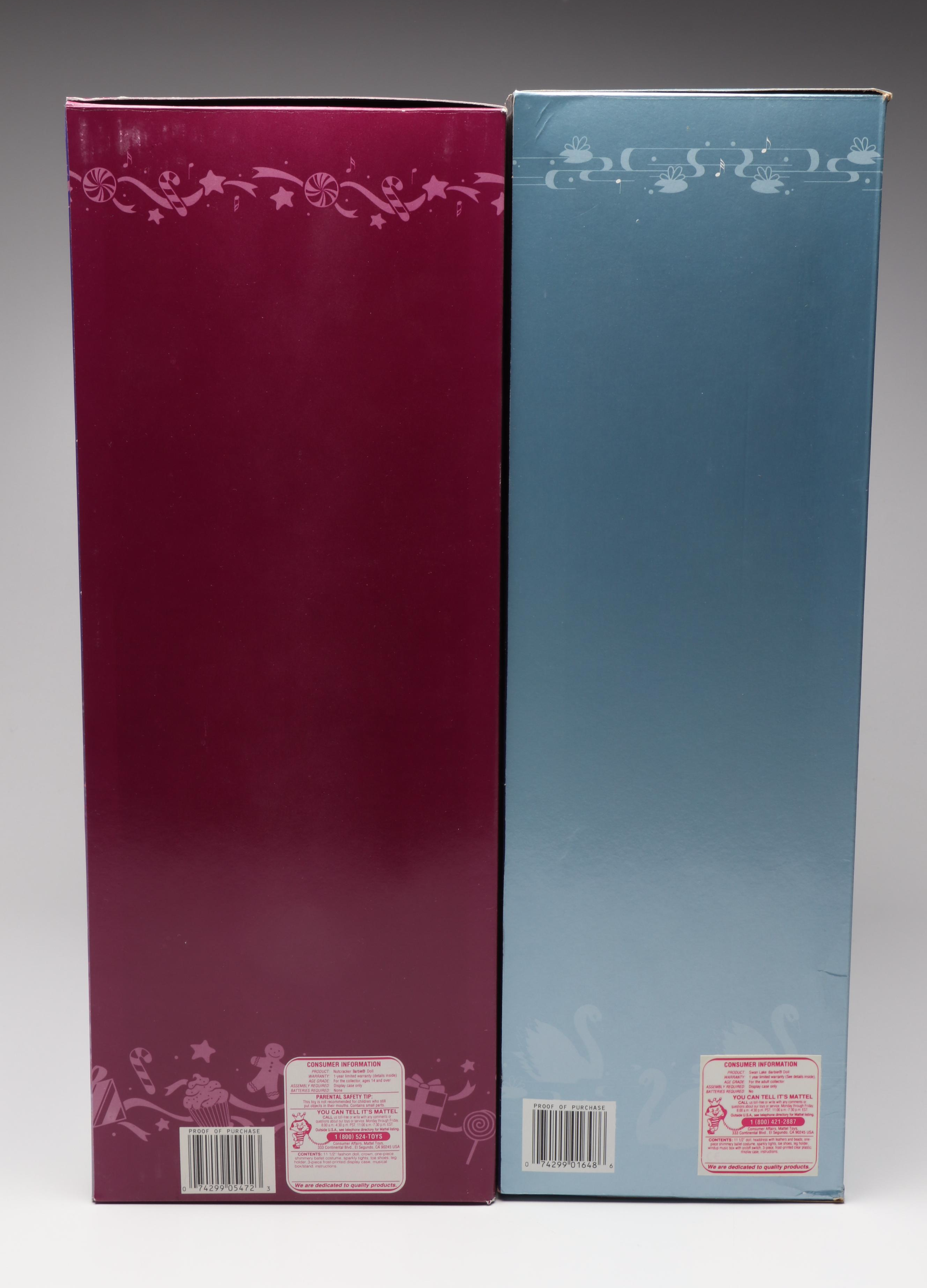 Mattel "Swan Lake" and "Nutcracker" Barbie Musical Ballerina Dolls