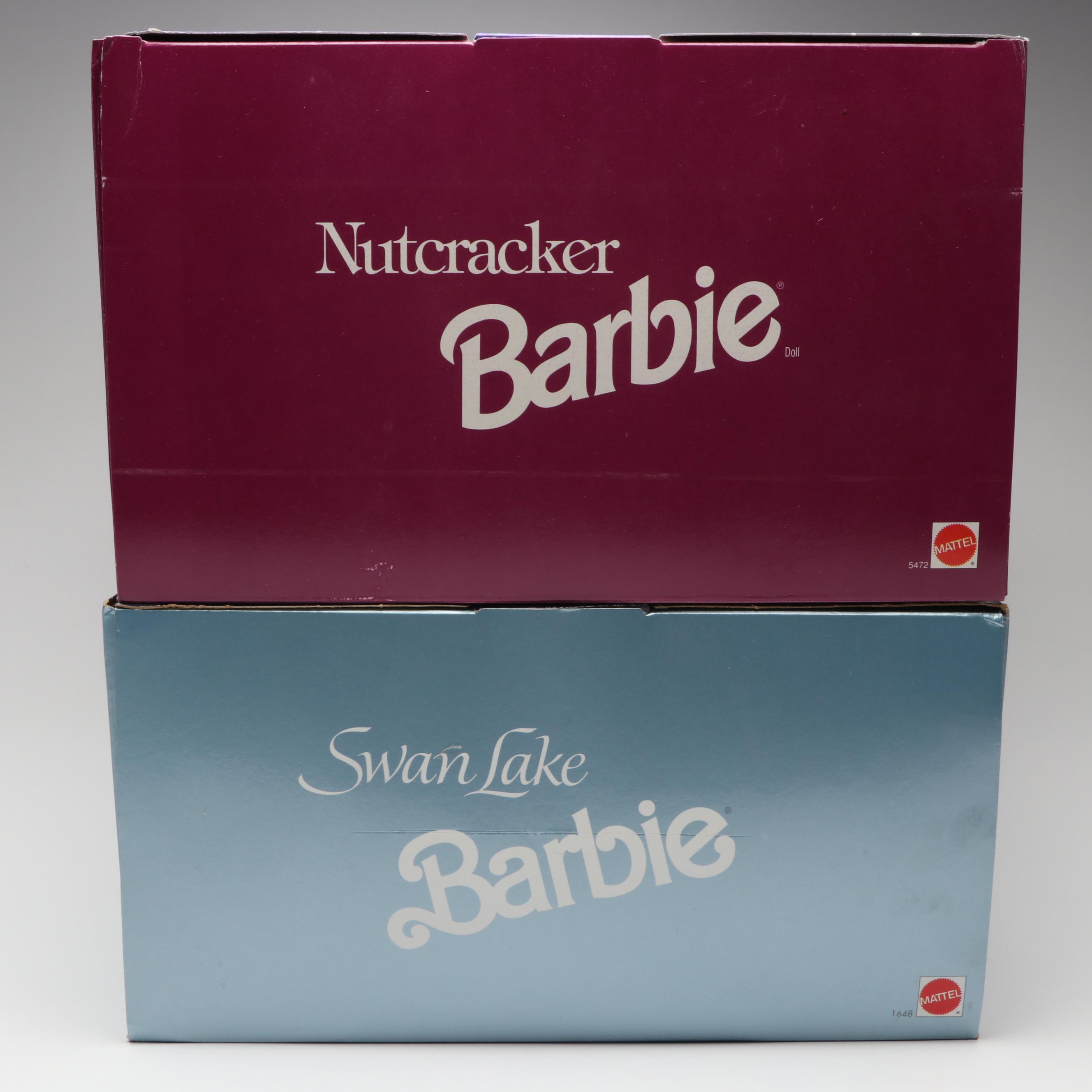 Mattel "Swan Lake" and "Nutcracker" Barbie Musical Ballerina Dolls