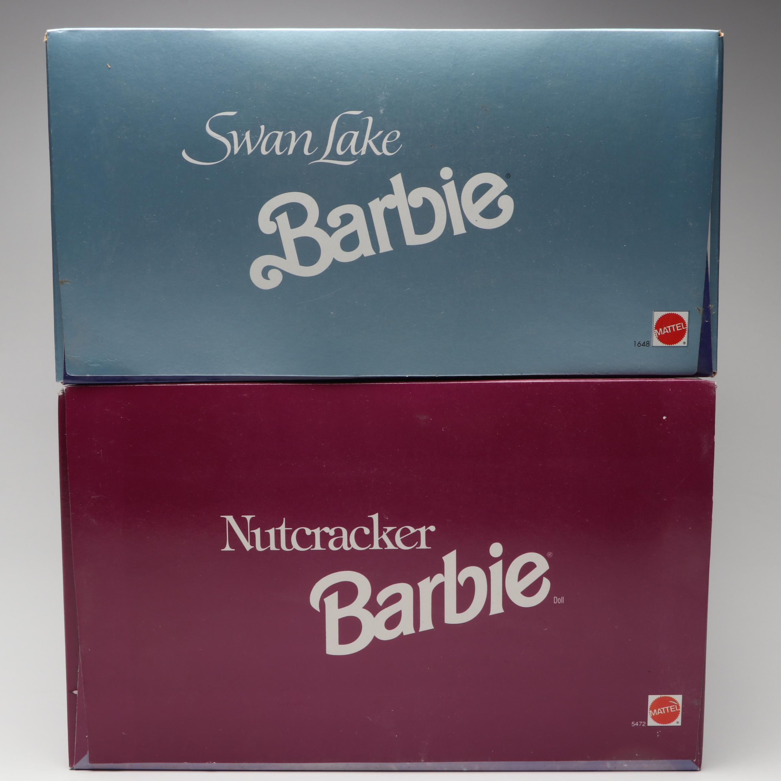 Mattel "Swan Lake" and "Nutcracker" Barbie Musical Ballerina Dolls