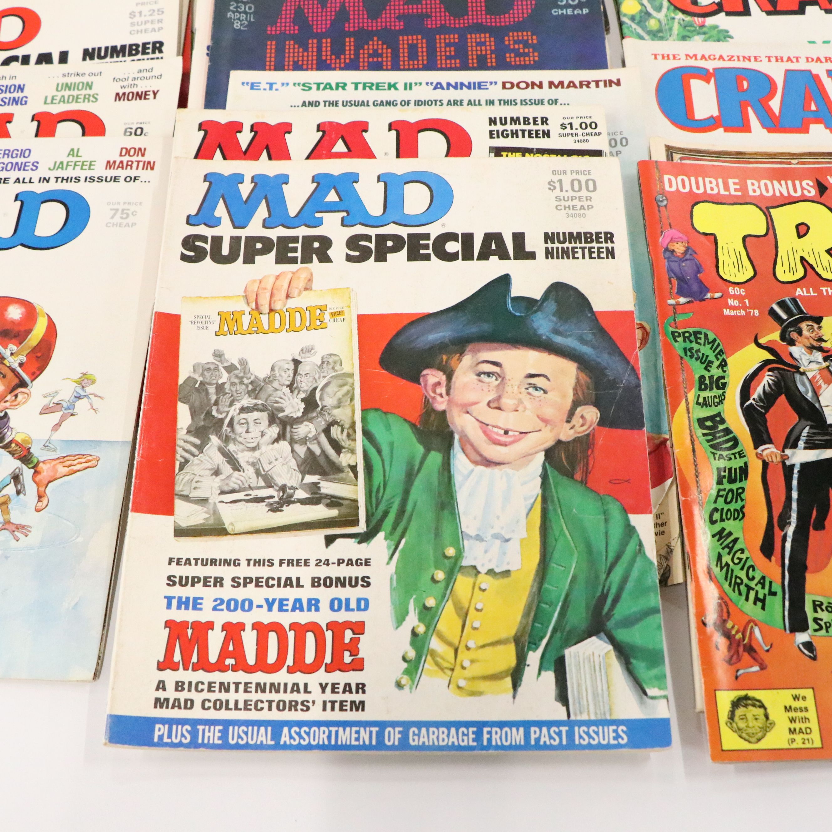 "MAD" and "Crazy" Magazine with "The National Crumb" and More Issues, 1970s