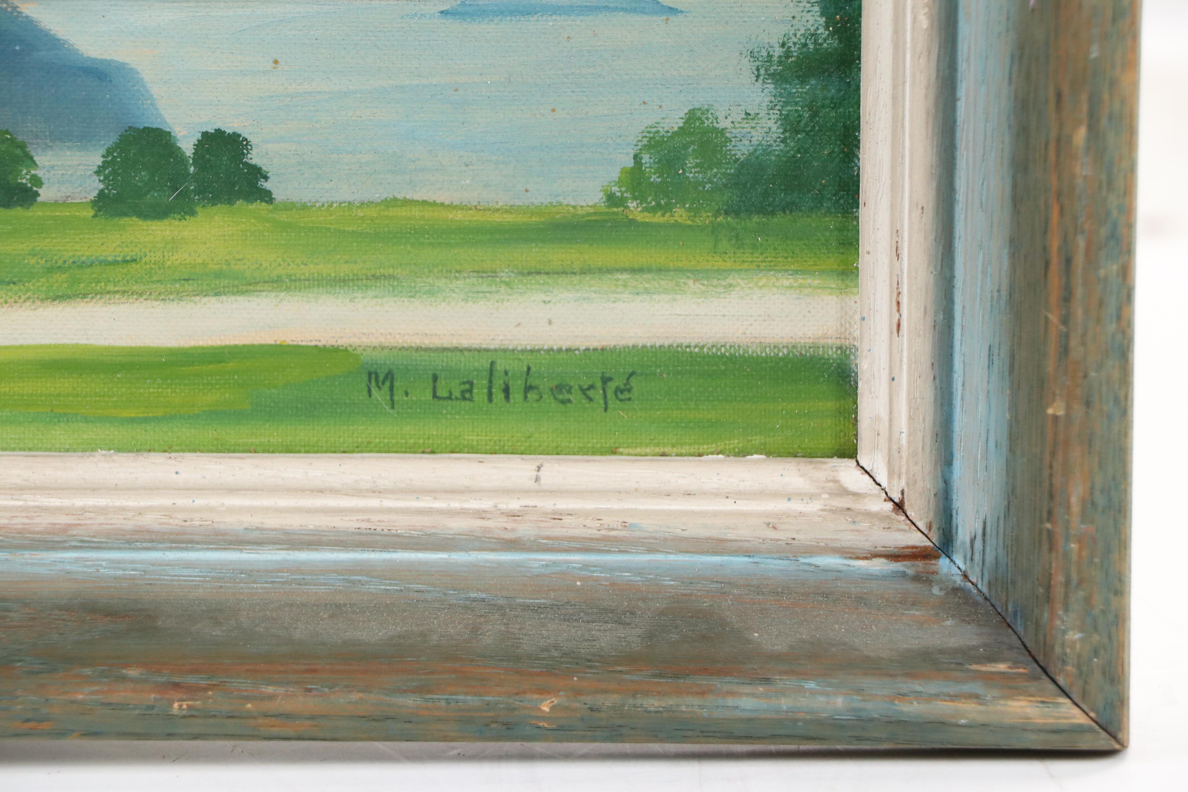 Madeleine Laliberté Oil Painting of Battle Monument, Mid-20th Century