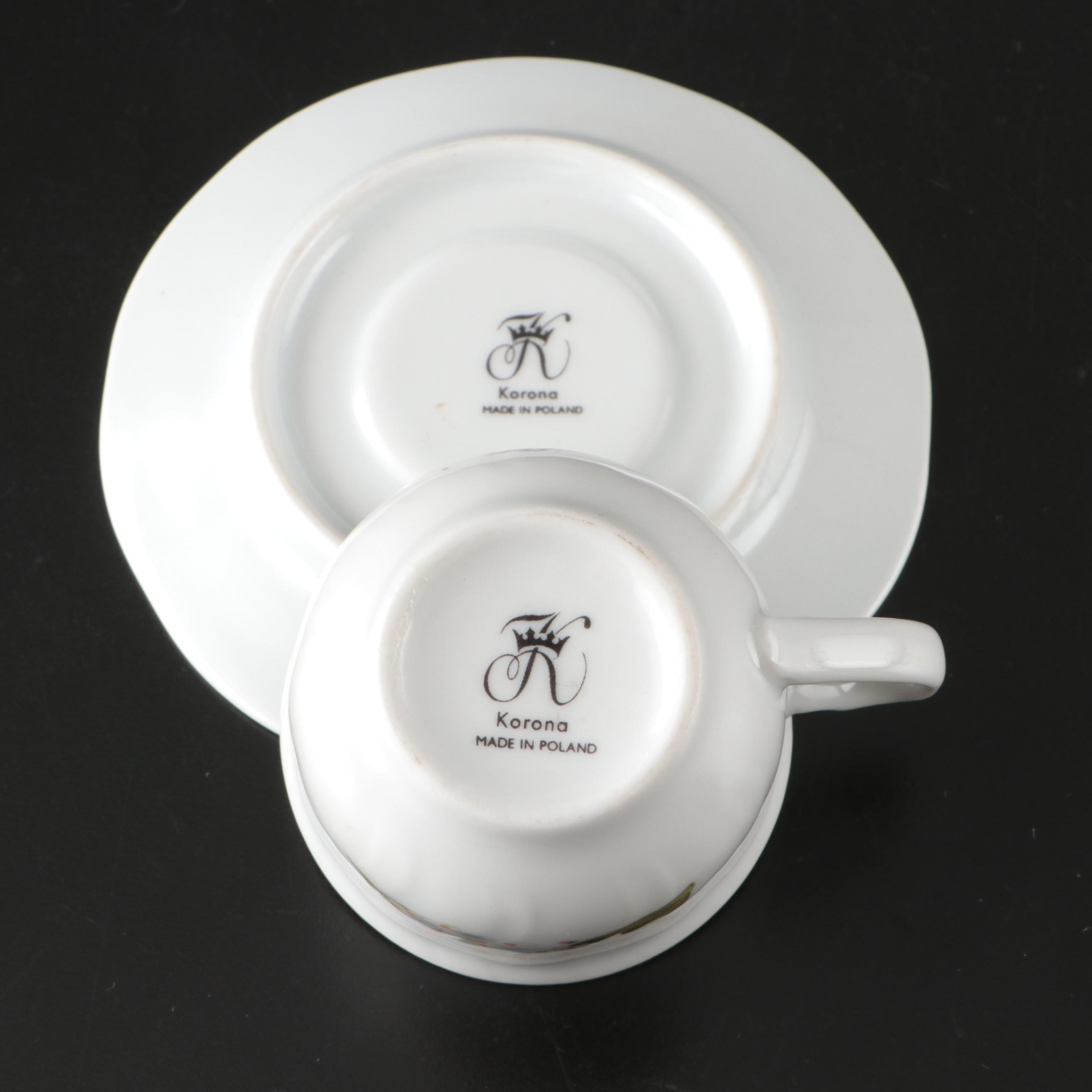 Baum Bros. Southington "Rose Briar", Korona, and More Polish Rose Dinnerware