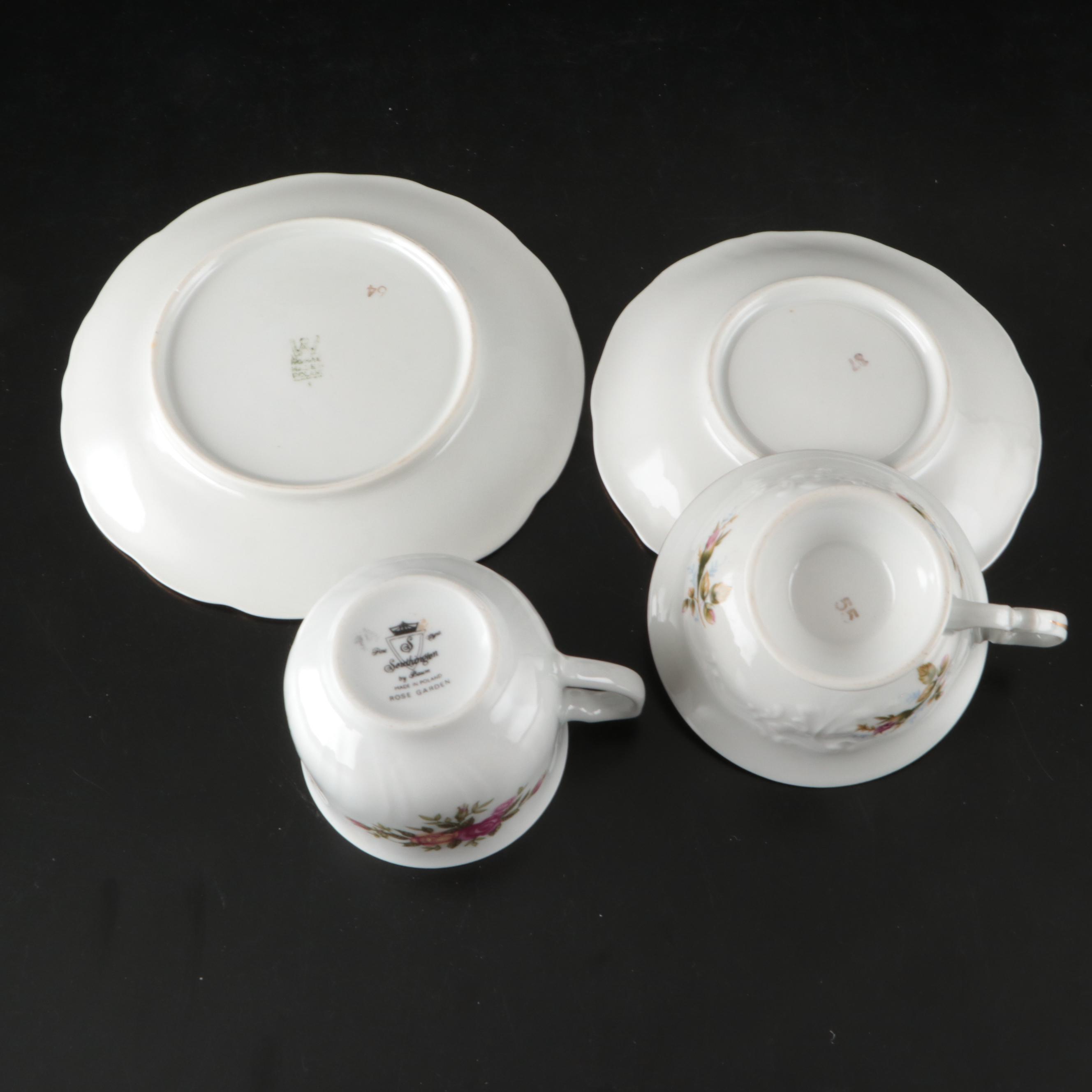 Baum Bros. Southington "Rose Briar", Korona, and More Polish Rose Dinnerware