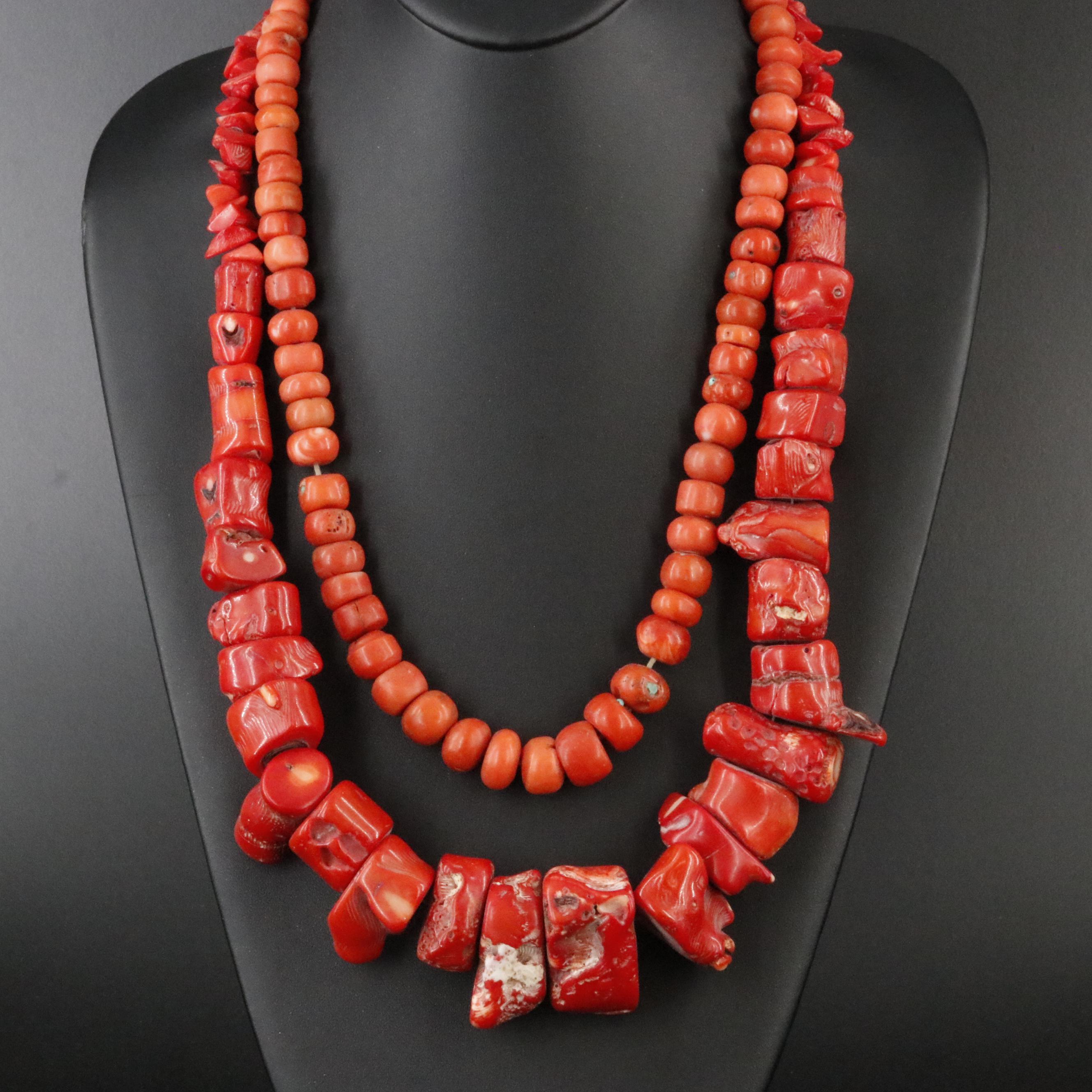 Graduated Coral Necklaces