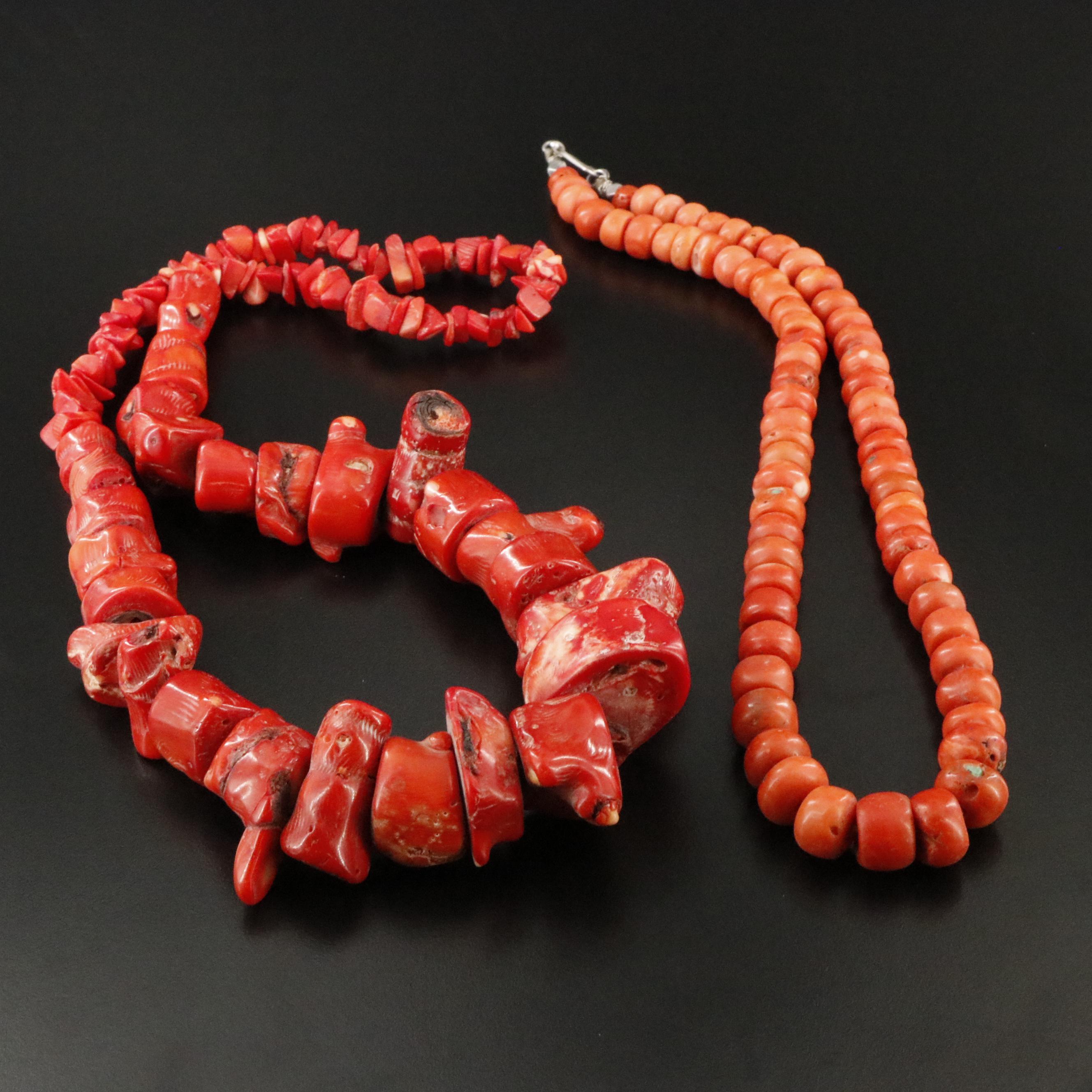 Graduated Coral Necklaces