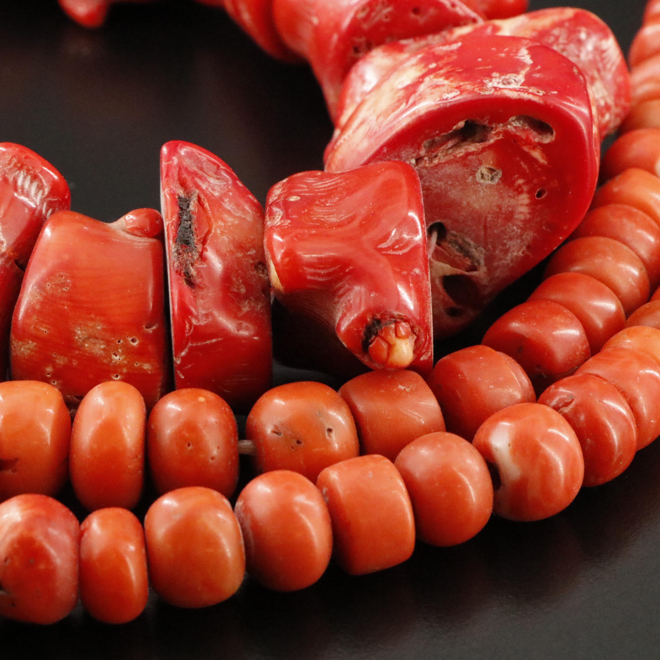 Graduated Coral Necklaces