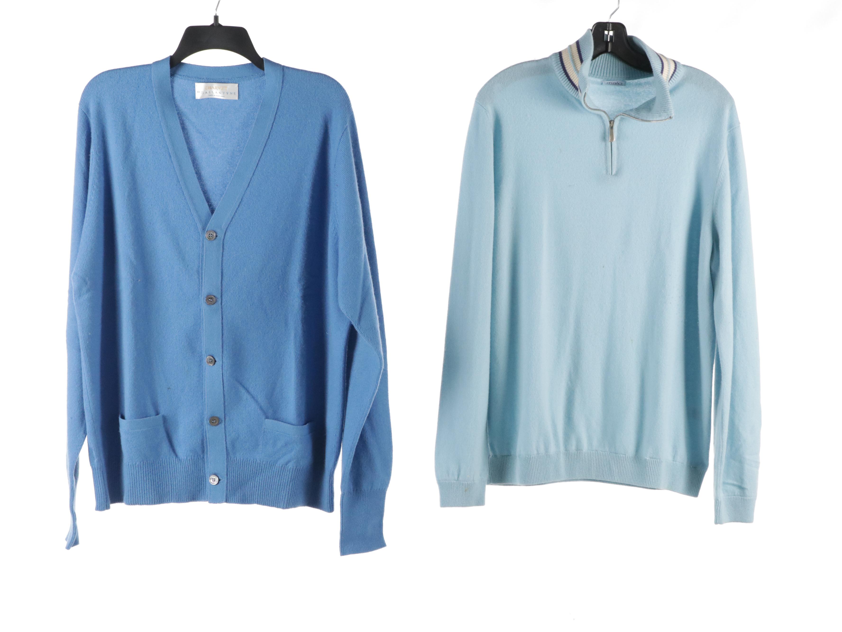 Men's Enrico Mandelli Cashmere Puffer Jacket, Malo Cashmere Quarter Zip & More