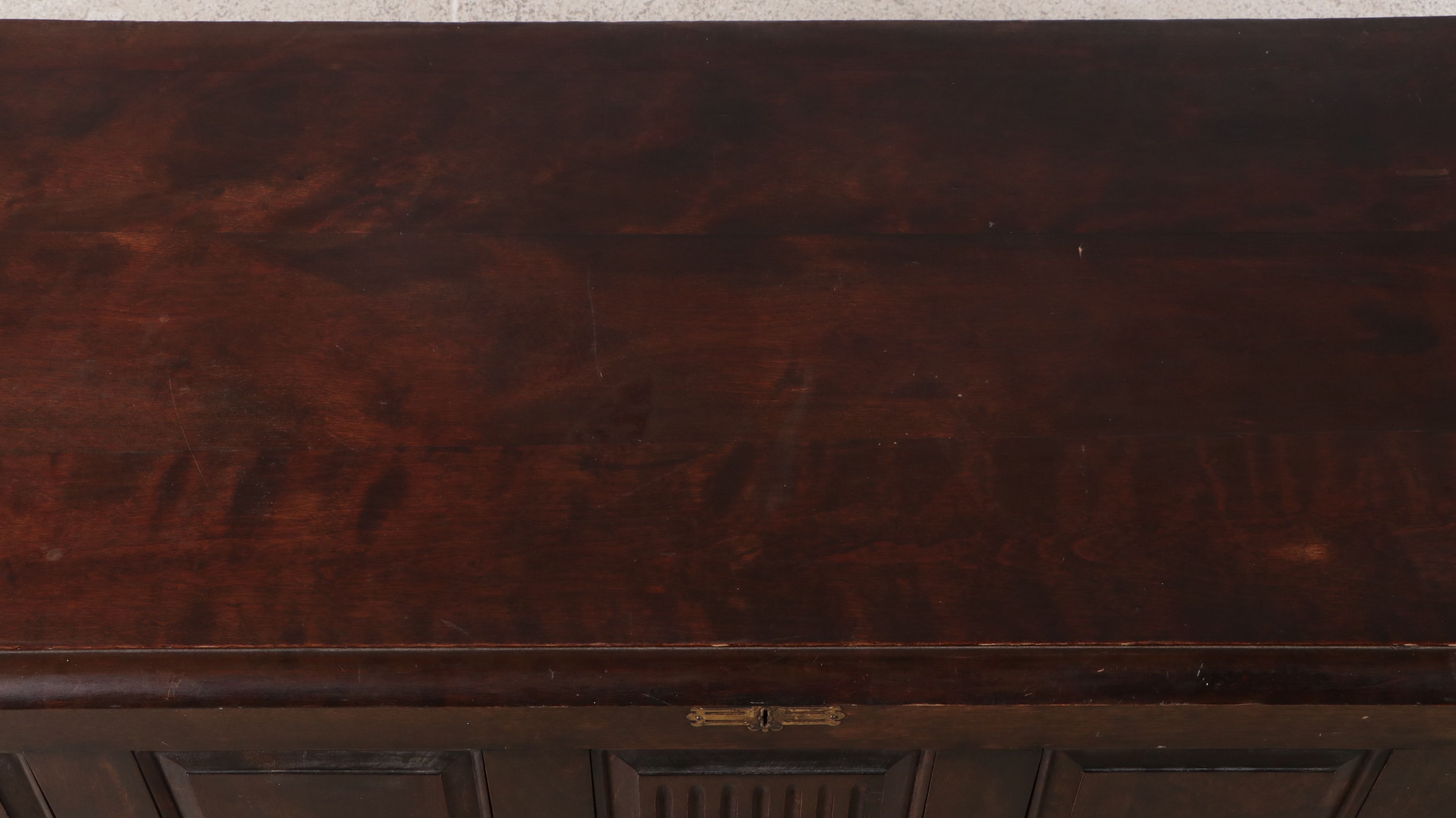 English Style Oak Coffered Front Cedar Lined Chest