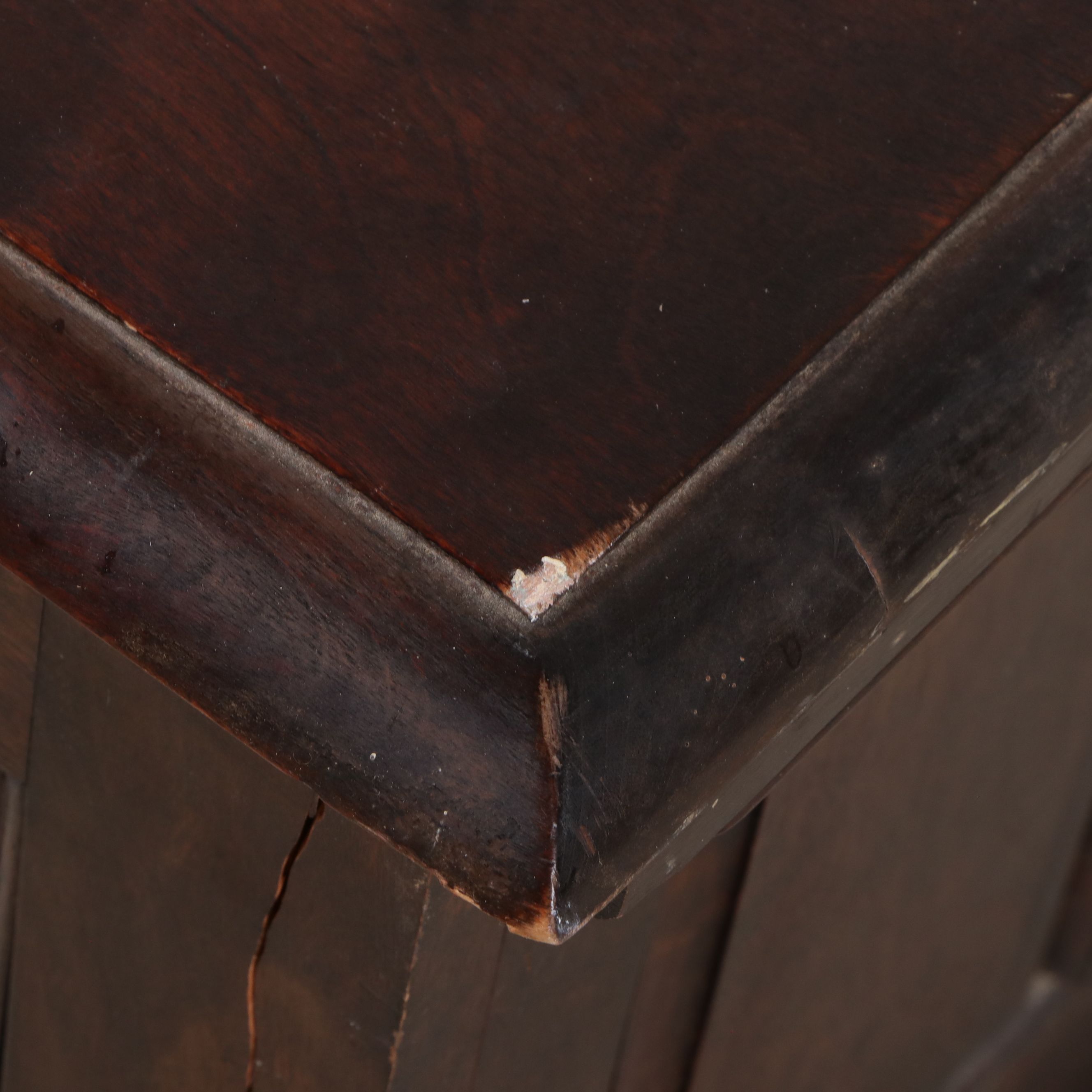 English Style Oak Coffered Front Cedar Lined Chest