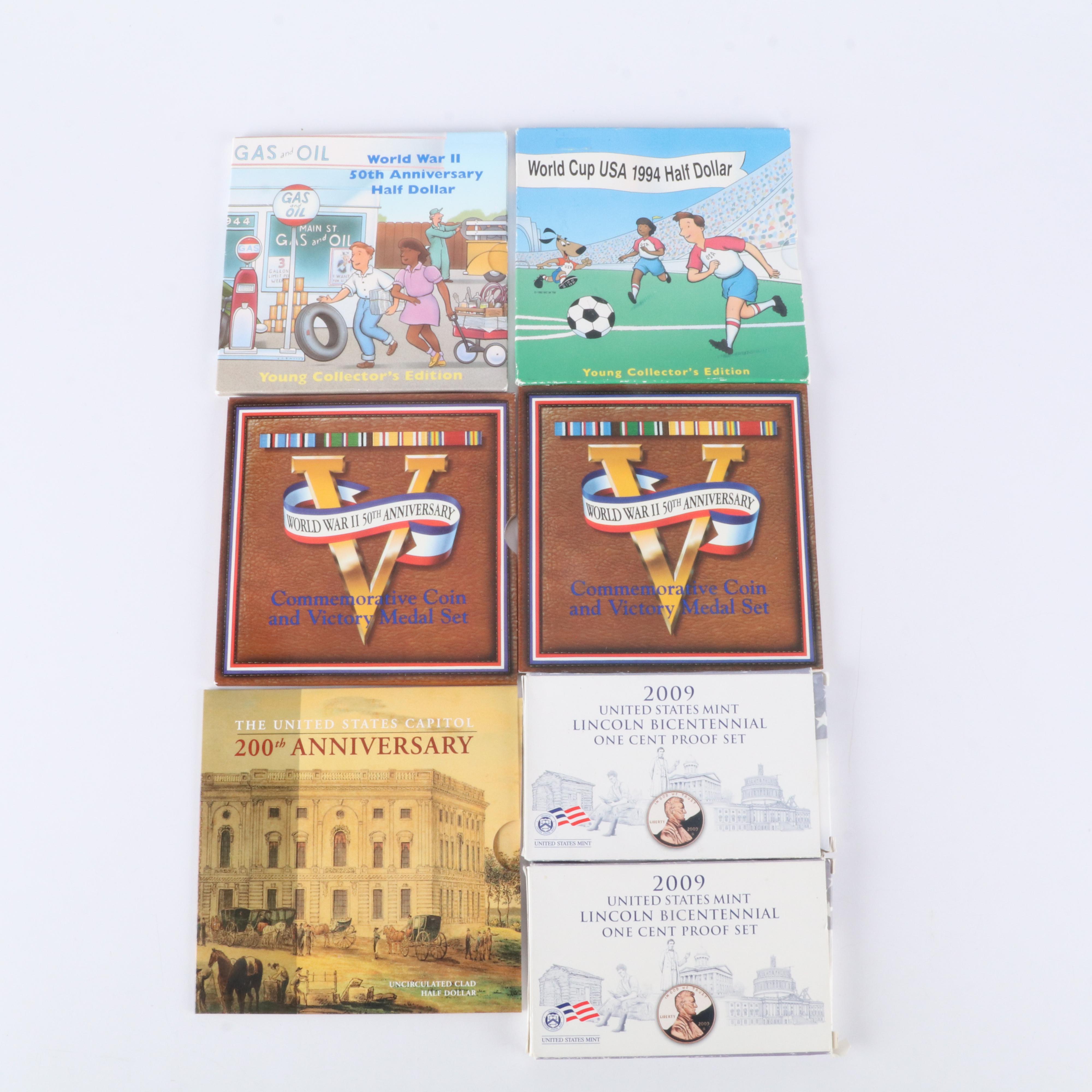 Six U.S. Commemorative Coin Sets